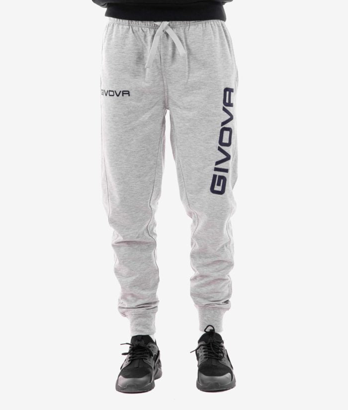 PANTA COTONE GIVOVA GRIGIO Unisex Jogger Sportivo Con Tasche America Pantatuta Con Laccio Tinta Unita Da Ginnastica GIOSAL