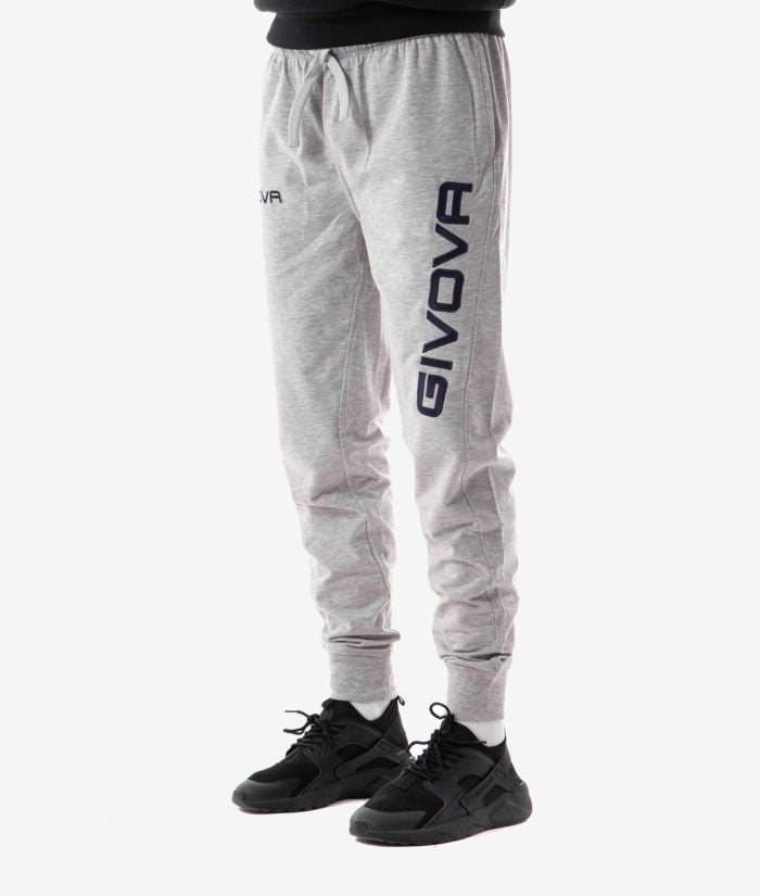 PANTA COTONE GIVOVA GRIGIO Unisex Jogger Sportivo Con Tasche America Pantatuta Con Laccio Tinta Unita Da Ginnastica GIOSAL