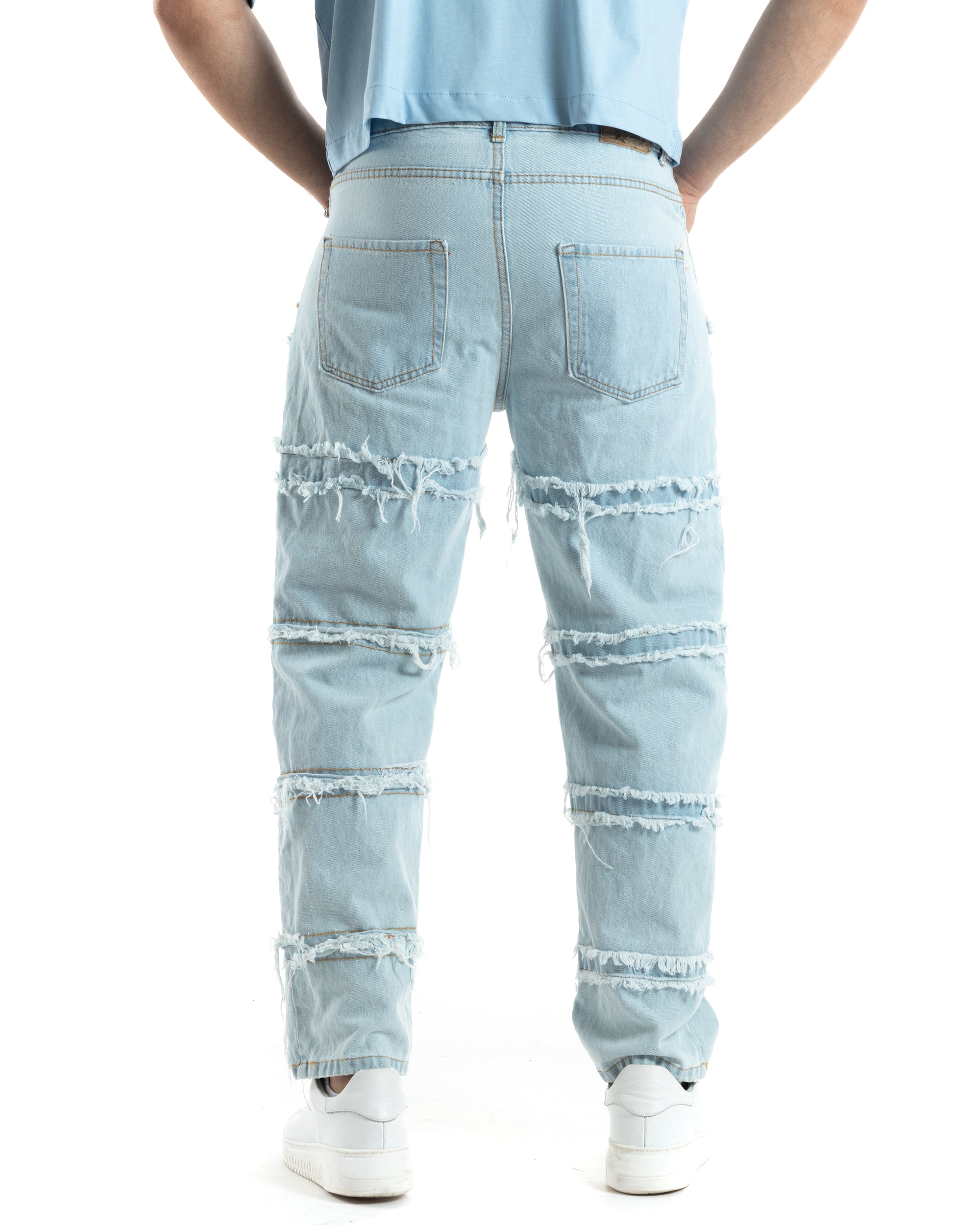 Men's Wide Leg Cargo Pants Solid Color Beige Long Casual GIOSAL-P5732A