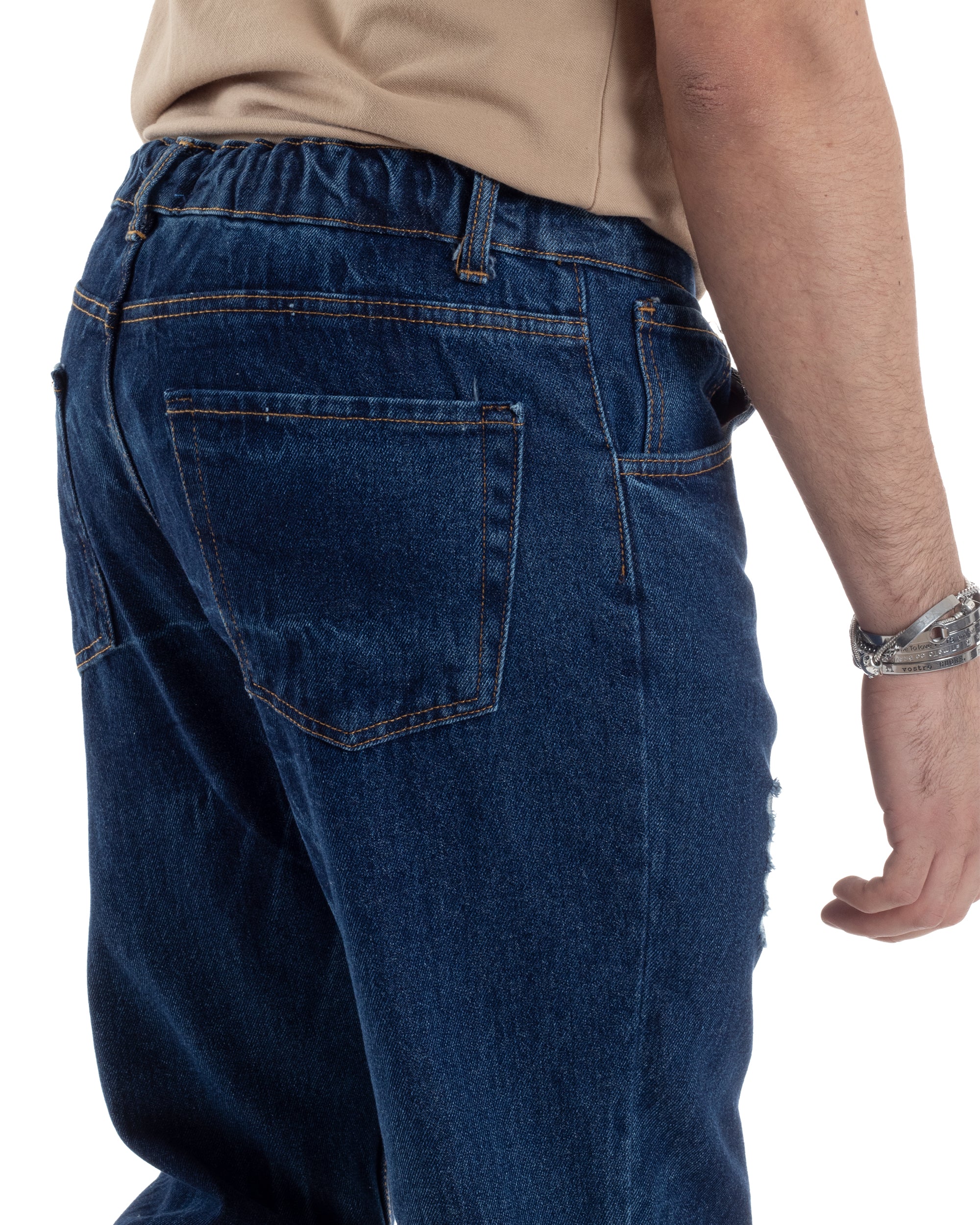 Pantaloni Jeans Joba1 Multitasche Tasconato – Colore Scuro Taglia 46 – Stretch Cotone Con Zip YKK
