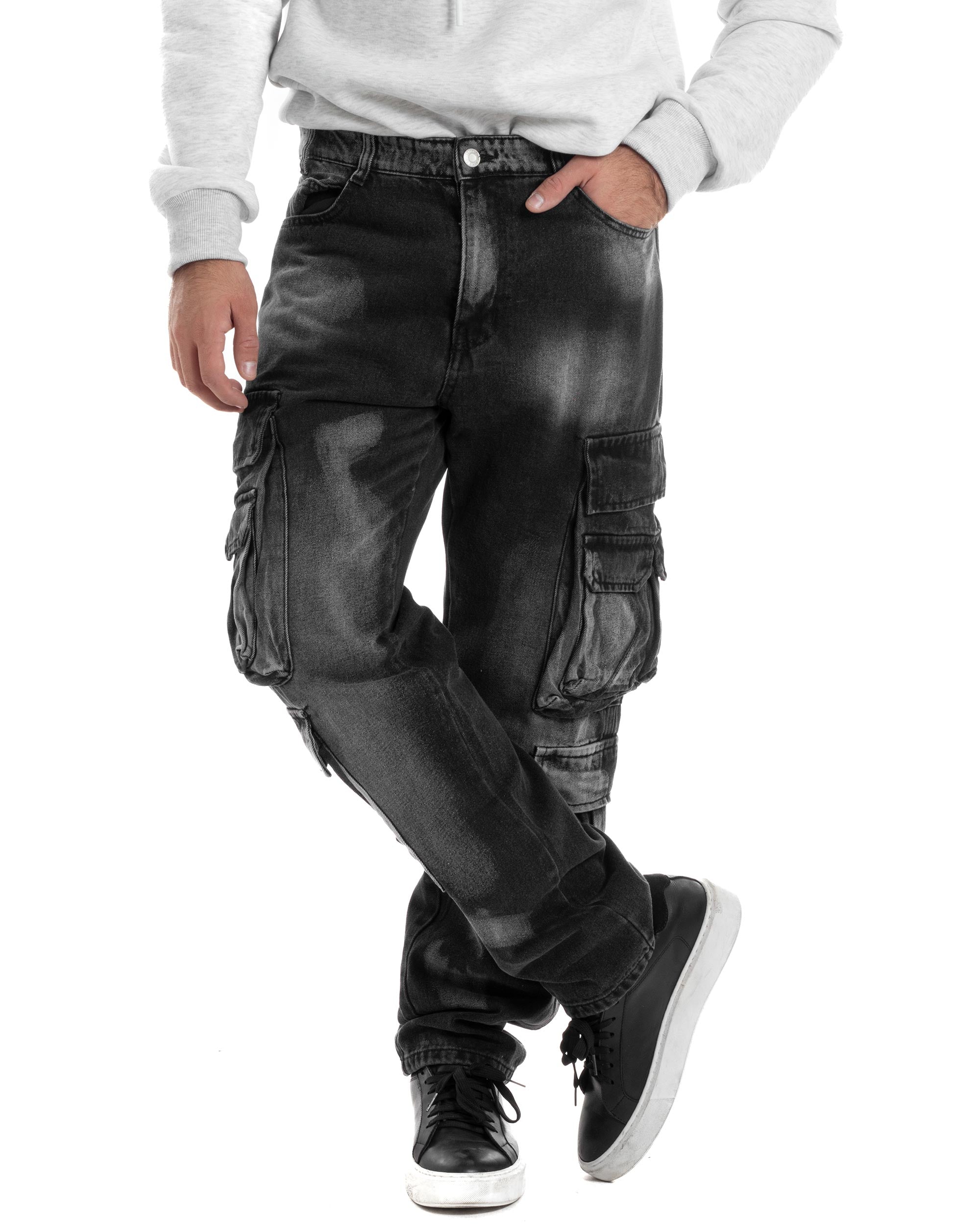 Pantaloni Jeans Uomini Pantaloni Jeans Uomo Loose Fit Denim Taglio