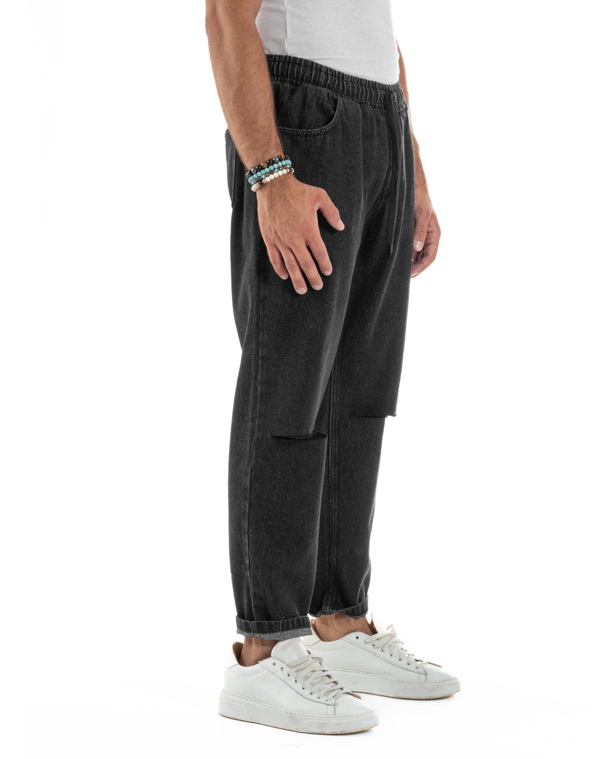 Jeans Jogger Basic Denim Taglio Ginocchio JS1132A