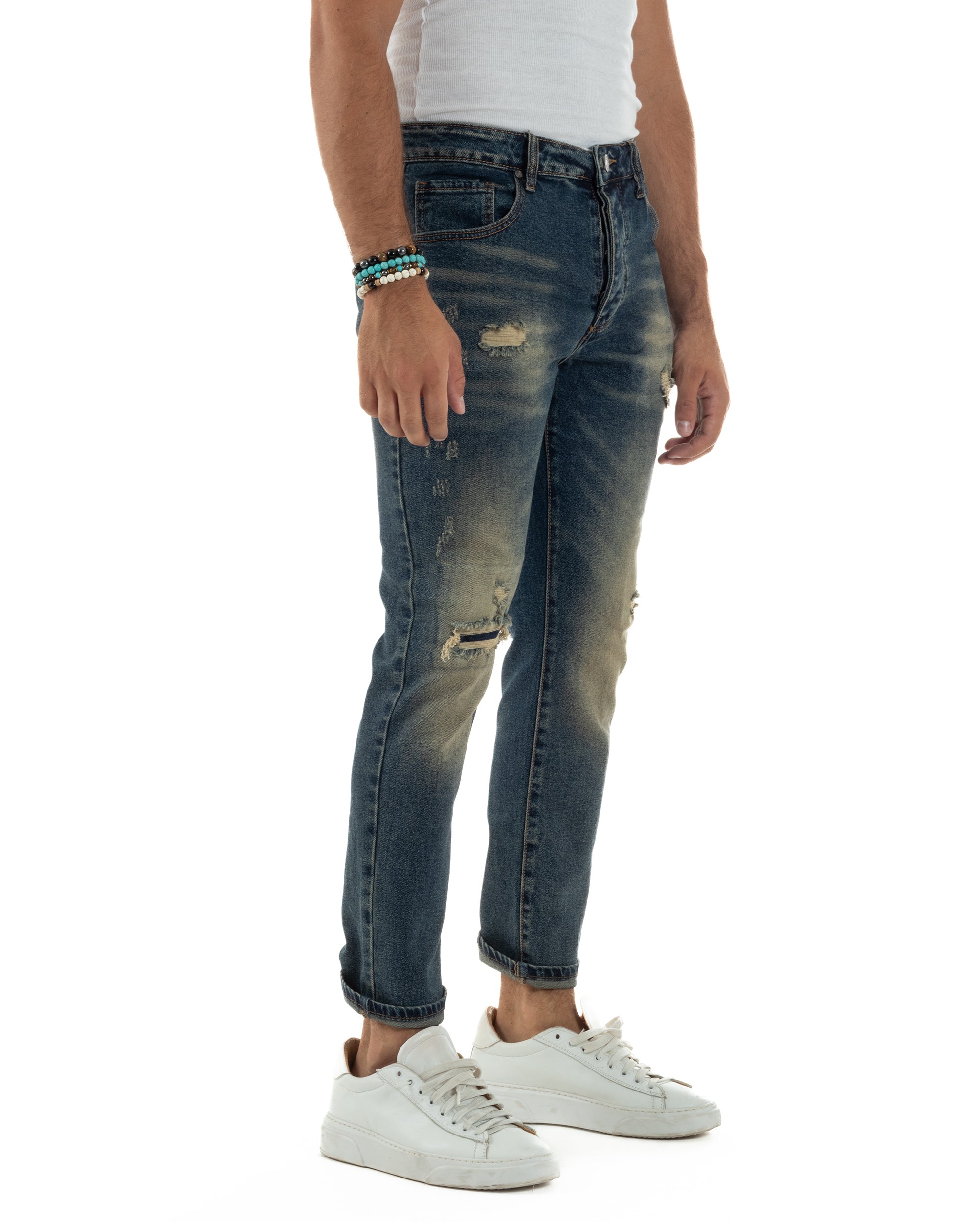 Jeans Slim Fit Cinque Tasche Sabbiato JS1144A