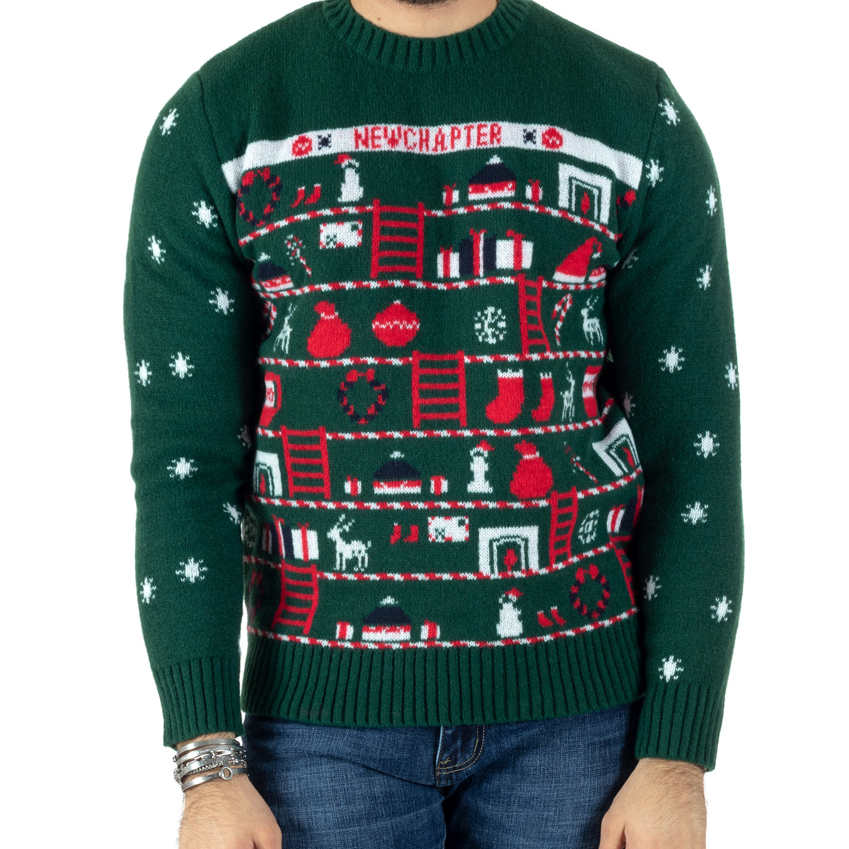 Rusty Neal Pullover Uomo A Quadri Chiner - Collo Arrotondato, Maglione Invernale Caldo, Taglia S