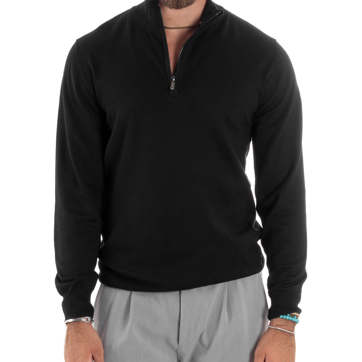 TACVASEN Maglione in pile, da uomo, a mezza zip, a maniche lunghe, da TACVASEN Maglione in pile, da uomo, a mezza zip, a maniche lunghe, da