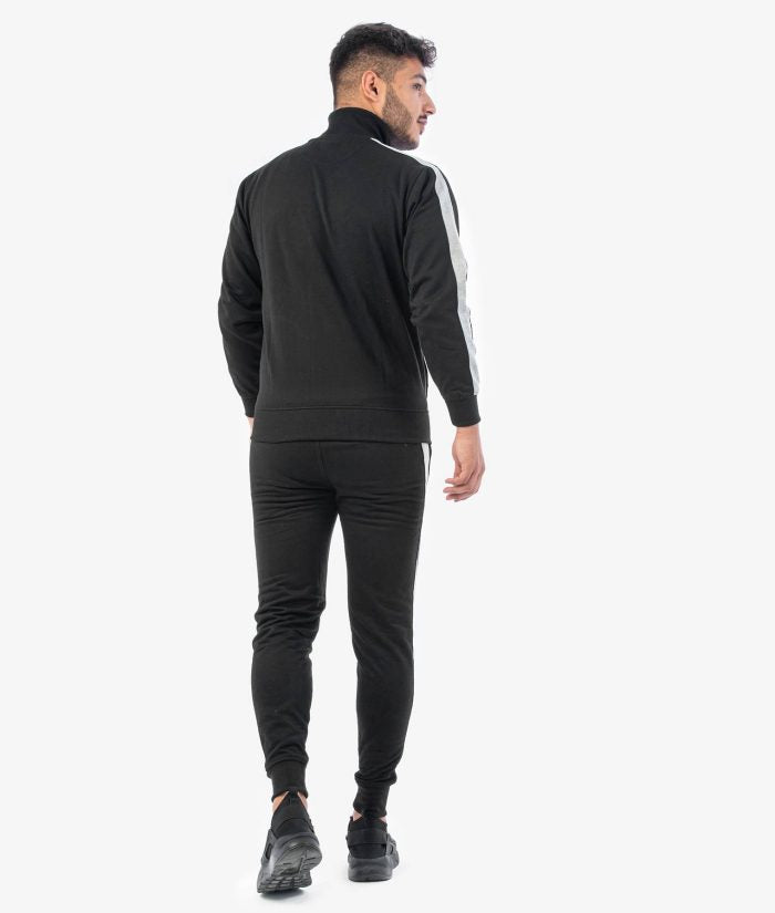 Tuta GIVOVA REVOLUTION NERO GRIGIO Felpa Garzata Set Unisex Sportivo Felpa Con Zip Pantaloni Tracksuit Da Ginnastica GIOSAL