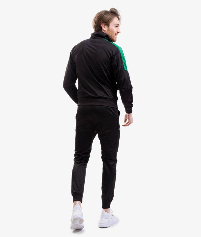 Tuta GIVOVA REVOLUTION NERO VERDE Triacetato Set Unisex Sportivo Felpa Con Zip Pantaloni Tracksuit Da Ginnastica GIOSAL