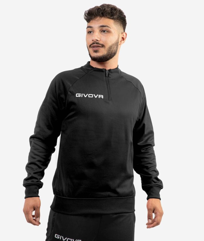 MAGLIA TECNICA HALF ZIP 500 GIVOVA NERO Micropile Unisex Da Ginnastica Giacca Con Zip Sportiva GIOSAL