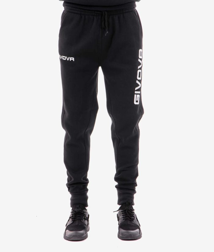 PANTA COTONE GIVOVA NERO Unisex Jogger Sportivo Con Tasche America Pantatuta Con Laccio Tinta Unita Da Ginnastica GIOSAL