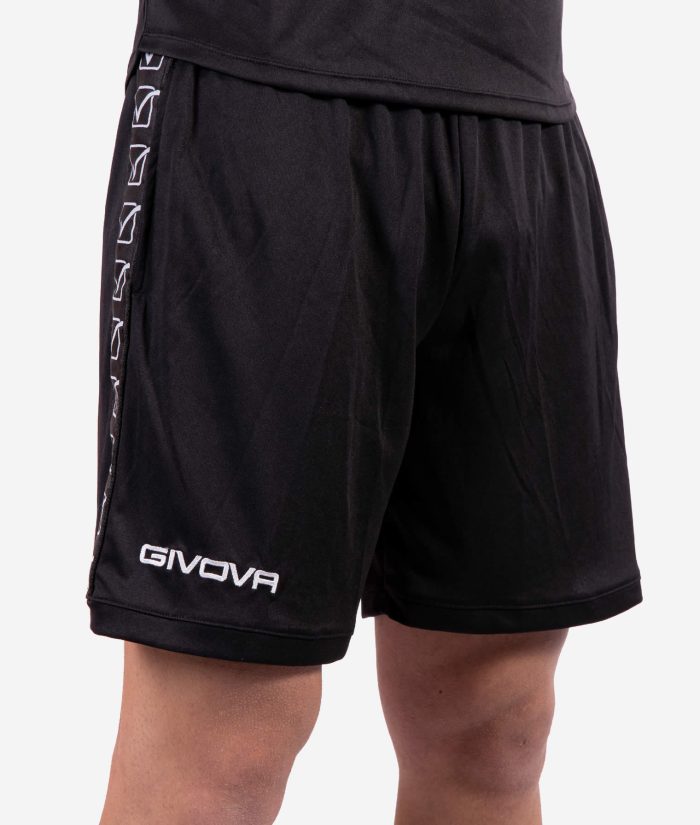 PANTALONCINO POLY BAND GIVOVA NERO Unisex Shorts Da Ginnastica Con Elastico Con Tasche Sportivo GIOSAL