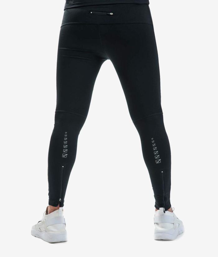 RUNNING LONG PANT GIVOVA NERO Tessuto Tecnico Unisex Leggins Sportivo Pantalone Traspirante Bicolore Comodo Da Ginnastica GIOSAL