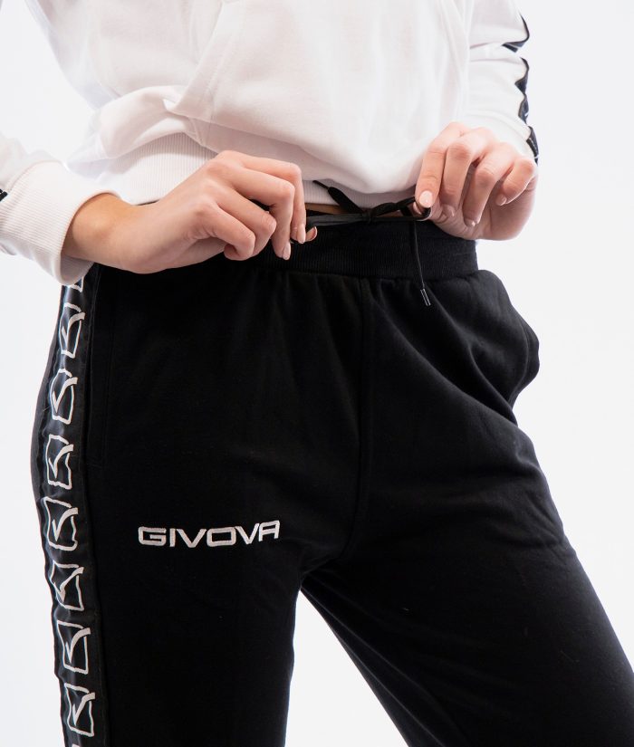 PANTALONE TERRY BAND GIVOVA NERO Unisex Felpa Jogger Con Coulisse Pantatuta Sportivo Con Tasche Laterali Da Ginnastica GIOSAL