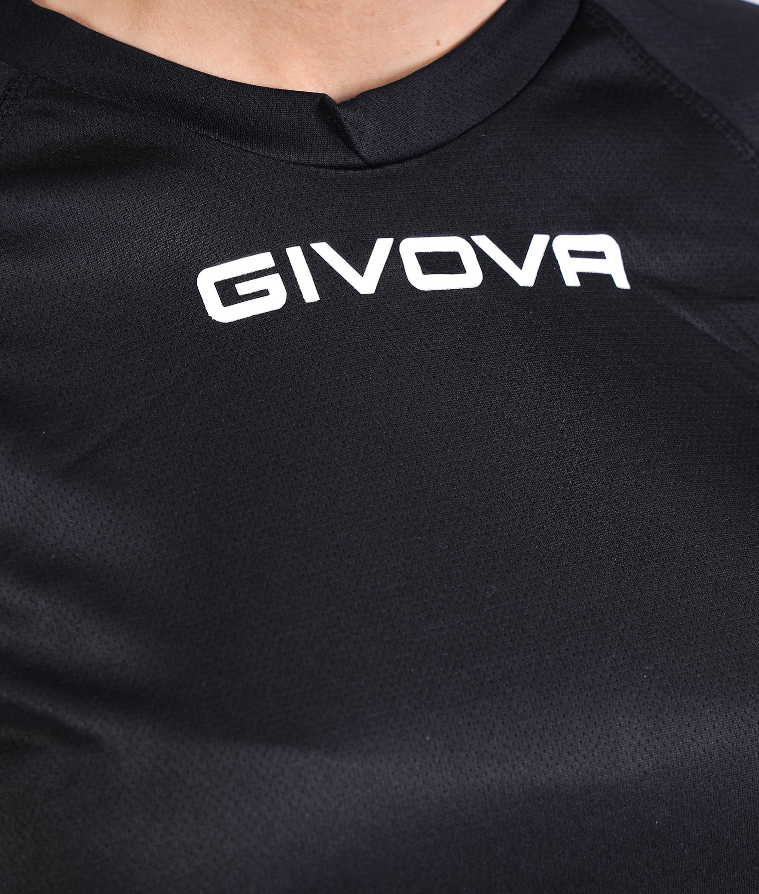 T-shirt GIVOVA ONE MICROFORATA NERO Mesh Unisex Maglia Sportiva Comoda Tinta Unita GIOSAL