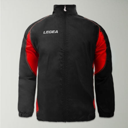 Giubbotto LEGEA Rainjacket Storm Antipioggia Antivento Freetime Sport Casual Manica Lunga Nero Rosso GIOSAL-RAINJACKETSTORM