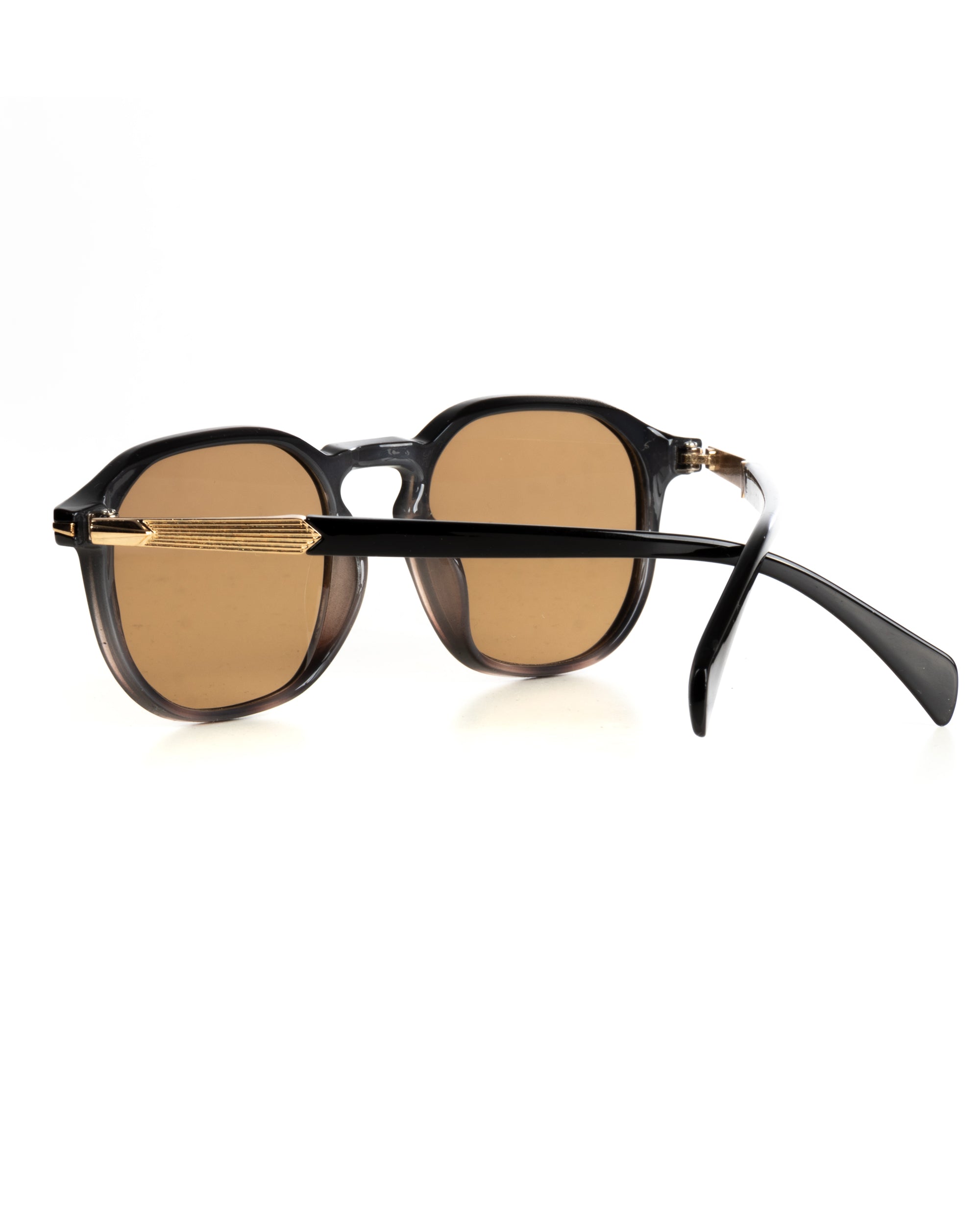 Occhiali da sole uomo unisex lenti amber cerniere dorate GIOSAL-OC1100A
