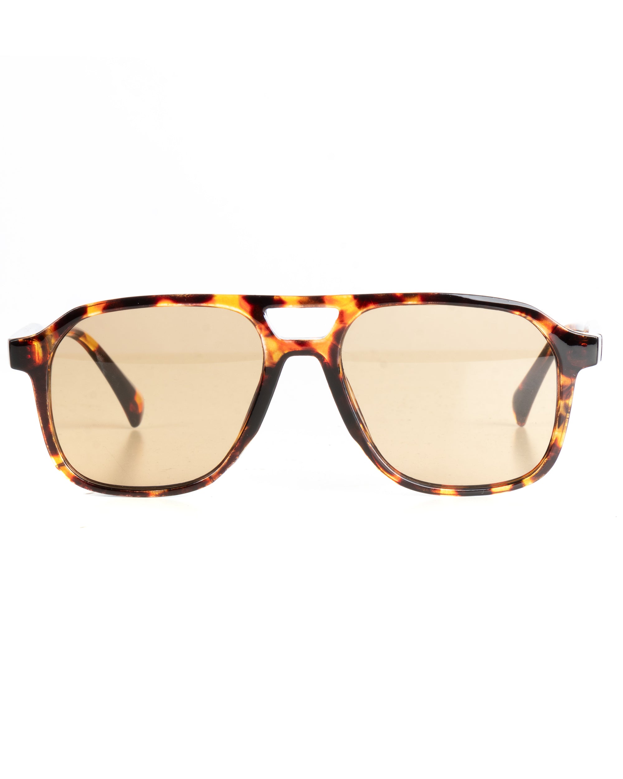 Occhiali da sole uomo unisex aviator squadrato oversize tartaruga doppio ponte lenti fumè tortora GIOSAL-OC1103A