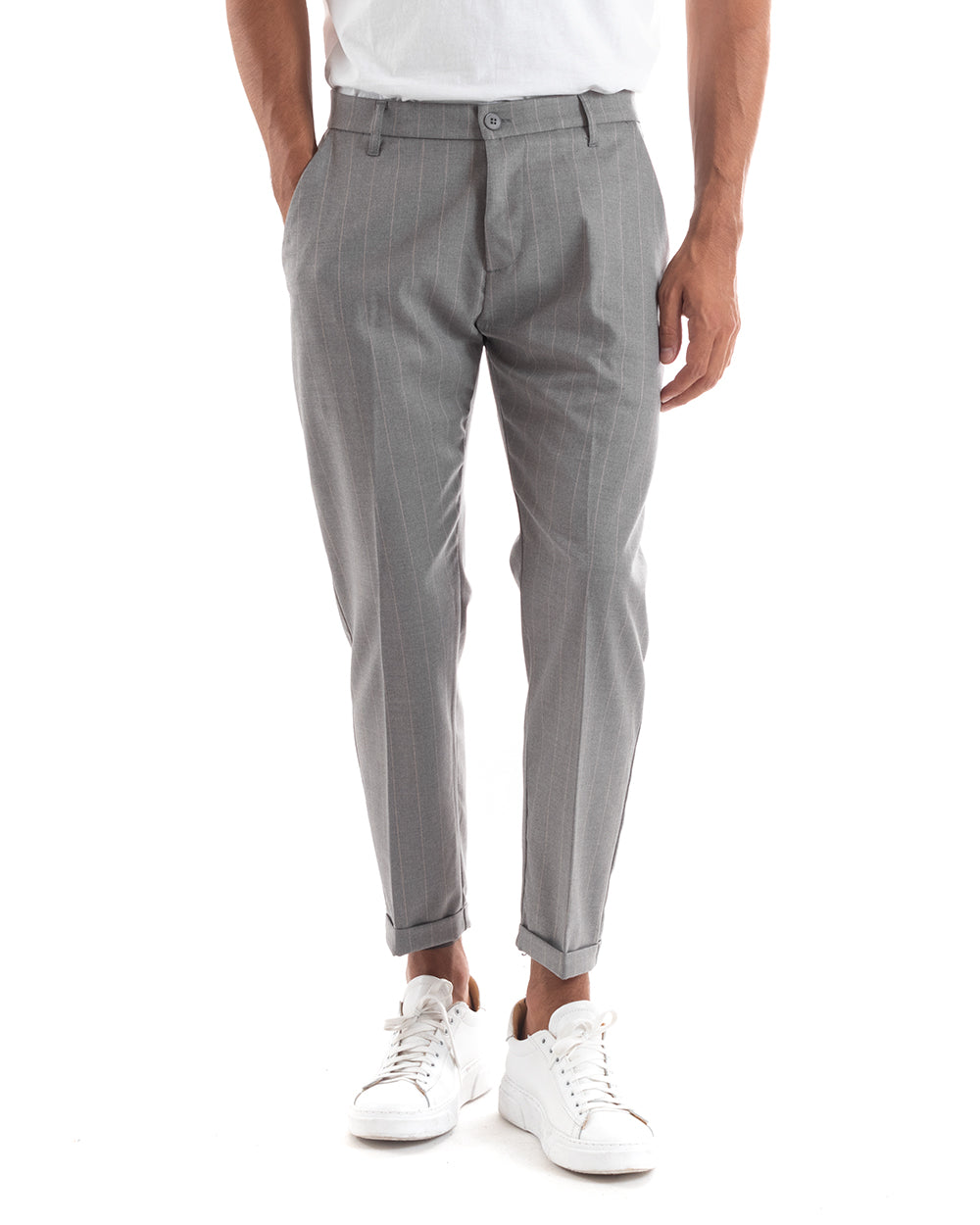 Pantaloni Eleganti Pantalone Grigio Chiaro Pantaloni Lunghi