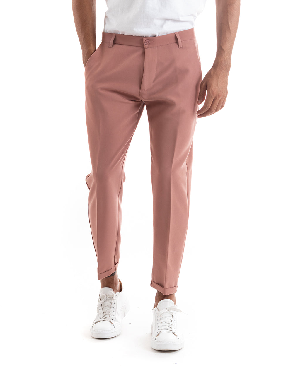 Double-Breasted Men's Suit Viscose Suit Suit Jacket Trousers Pink Elegant Ceremony GIOSAL-OU2164A