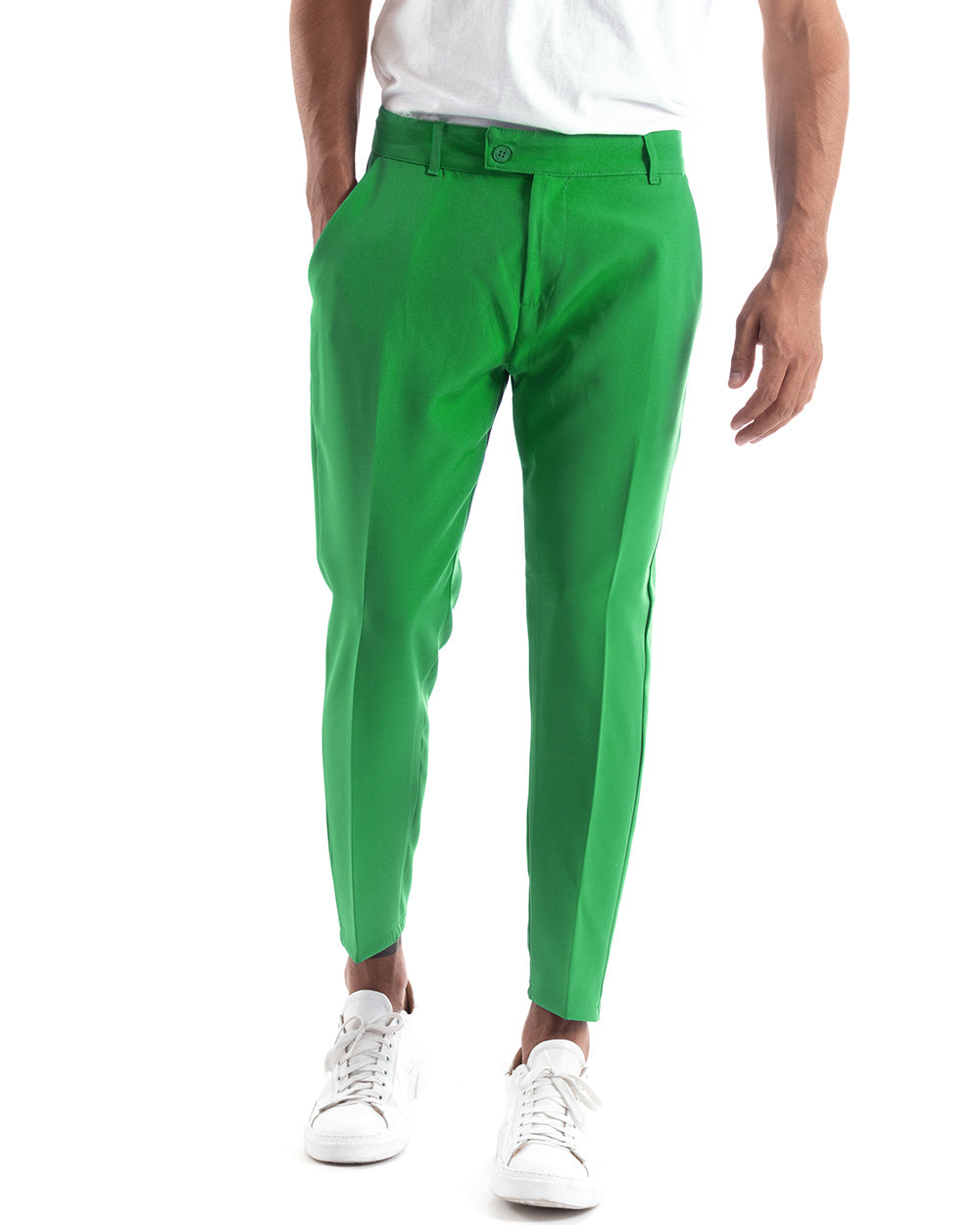 Abito Uomo Monopetto Vestito Viscosa Completo Giacca Pantaloni Verde Menta Elegante Cerimonia GIOSAL-OU2172A