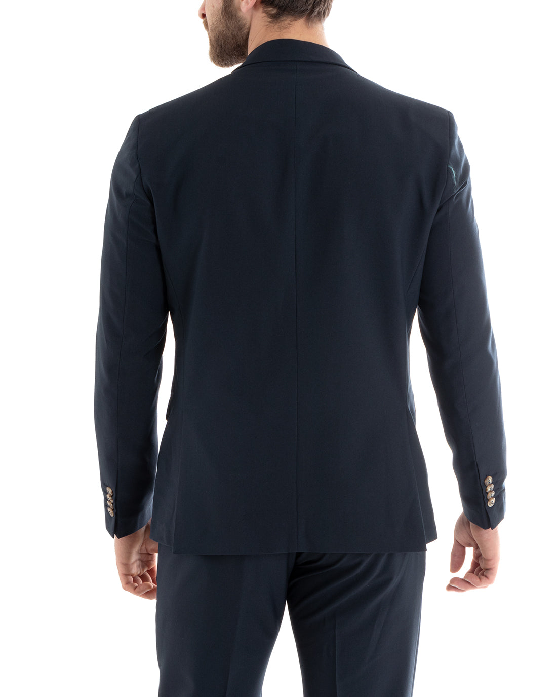 Single Breasted Men's Suit Viscose Suit Suit Jacket Trousers Elegant Blue Ceremony GIOSAL-OU2277A
