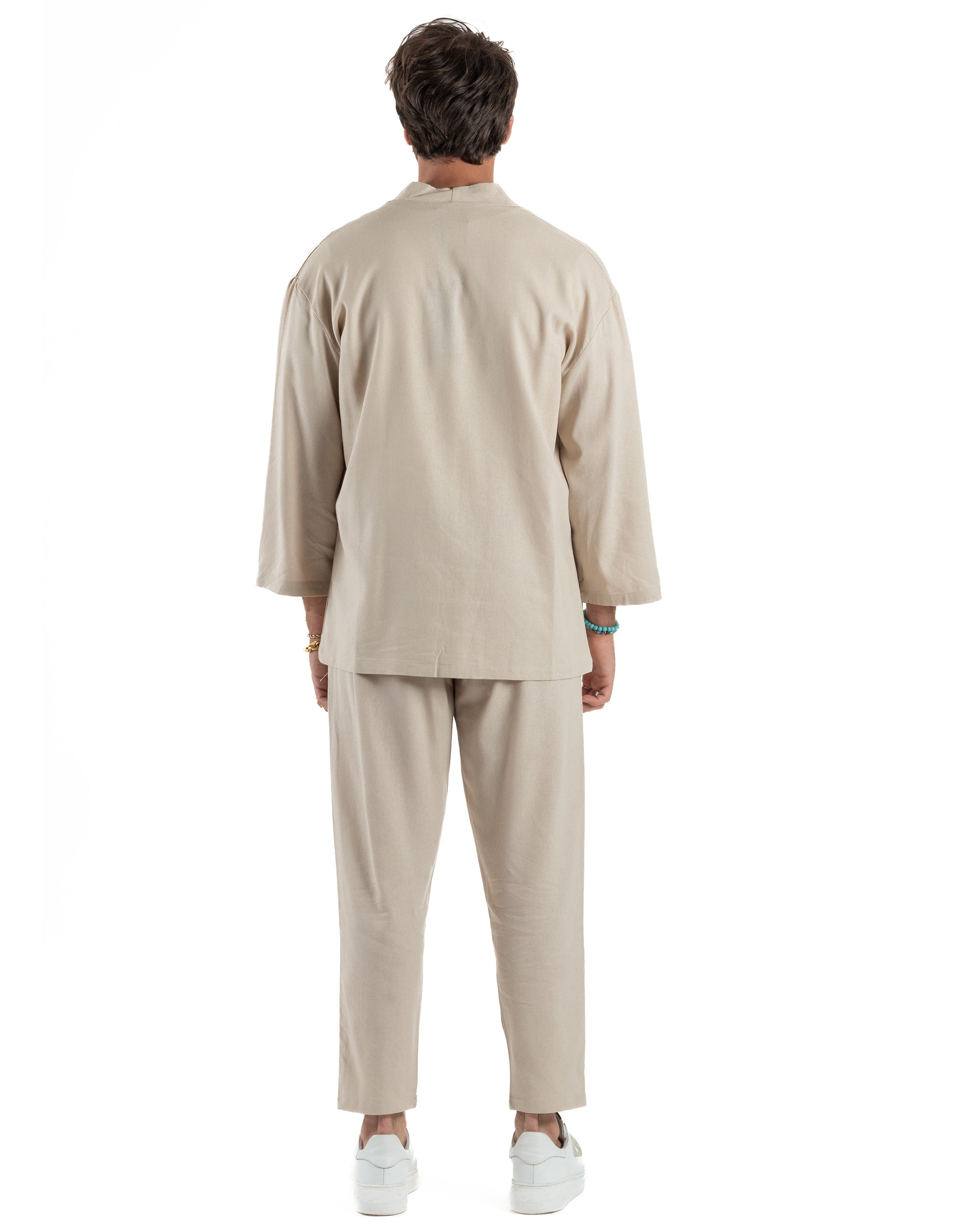 Coordinato Kimono Jogger Lino OU2508A