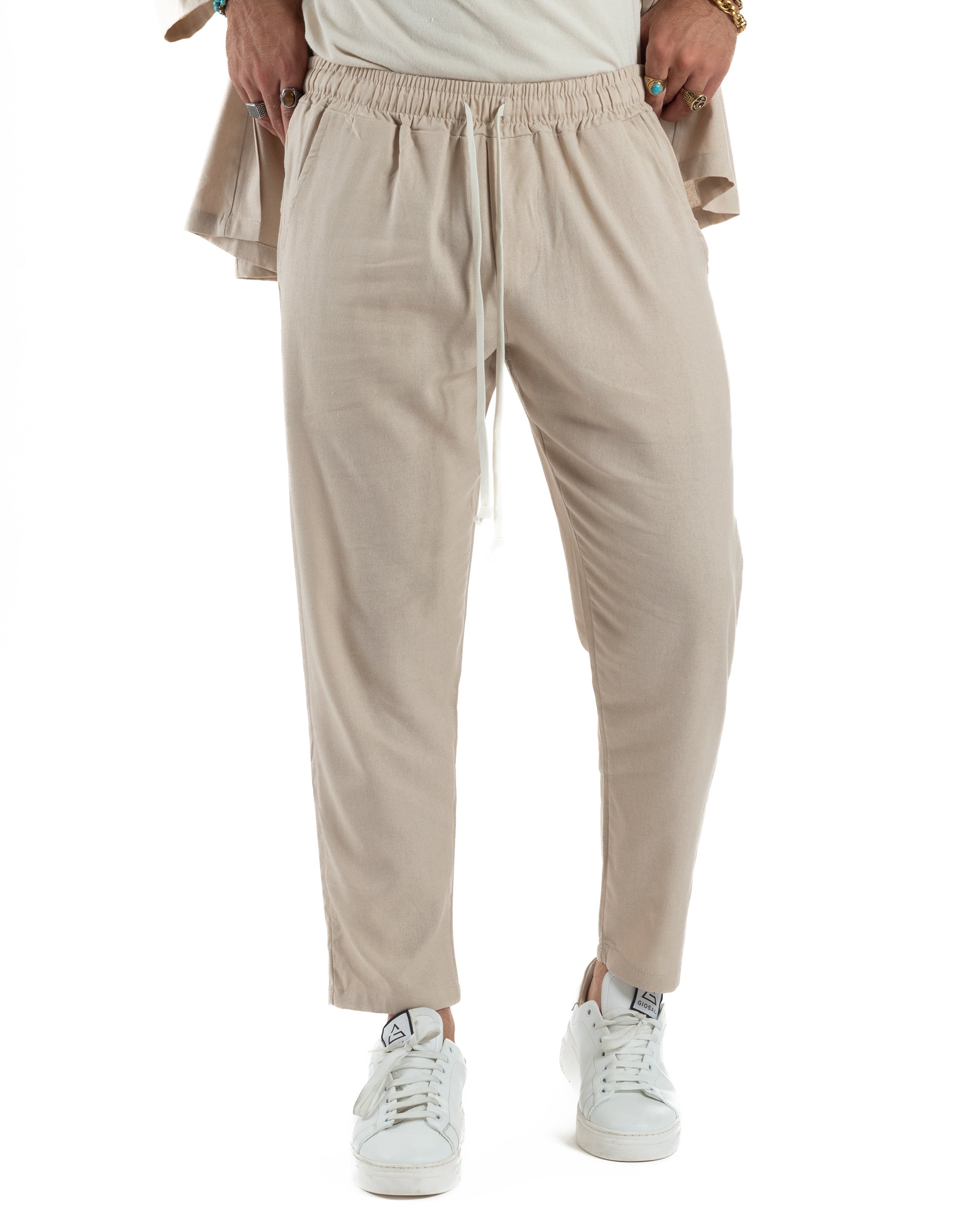 Coordinato Kimono Jogger Lino OU2508A