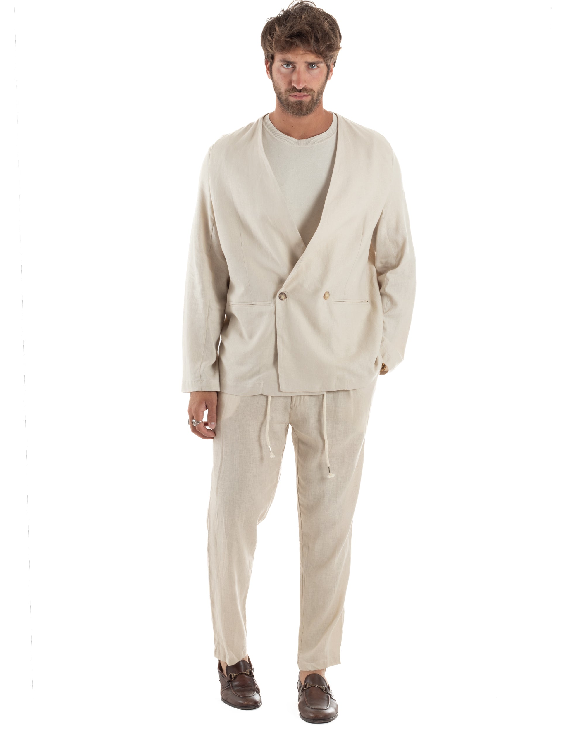 Completo Giacca Pantaloni Lino OU2520A