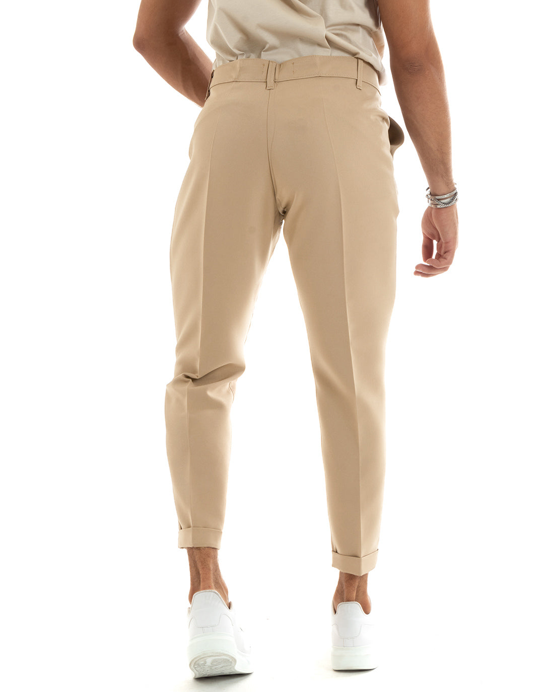 Abito Uomo Monopetto Vestito Viscosa Completo Giacca Pantaloni Camel Elegante GIOSAL-OU2525A