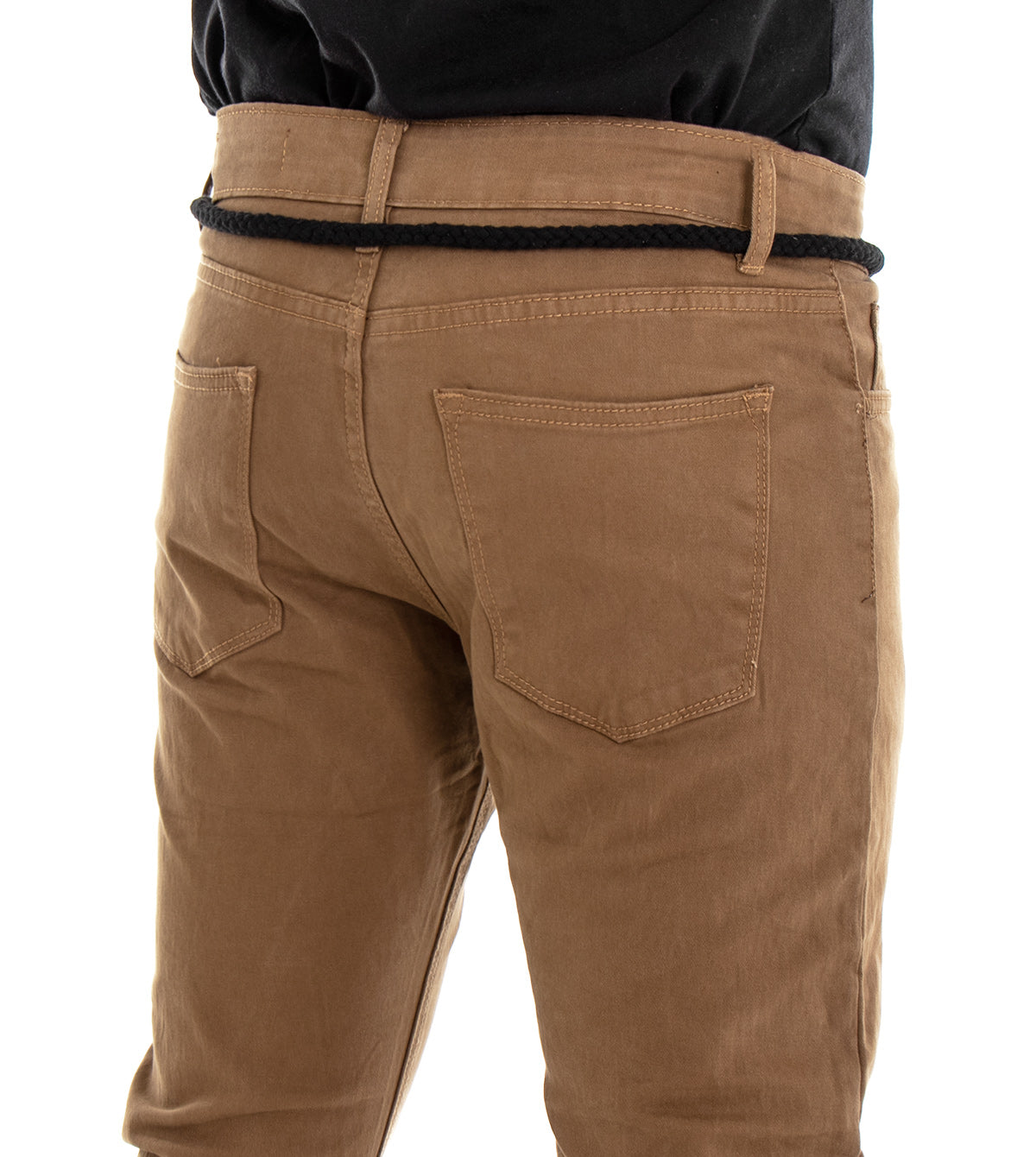 Pantaloni Uomo Cinque Tasche Slim Camel Stampa Regular Rotture GIOSAL-P2581A