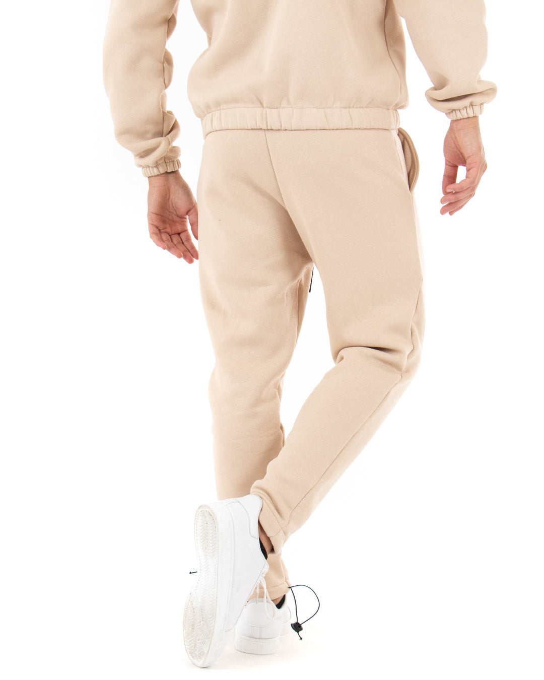 Men's Tracksuit Pants Solid Color Beige Paul Barrell Casual Elastic GIOSAL