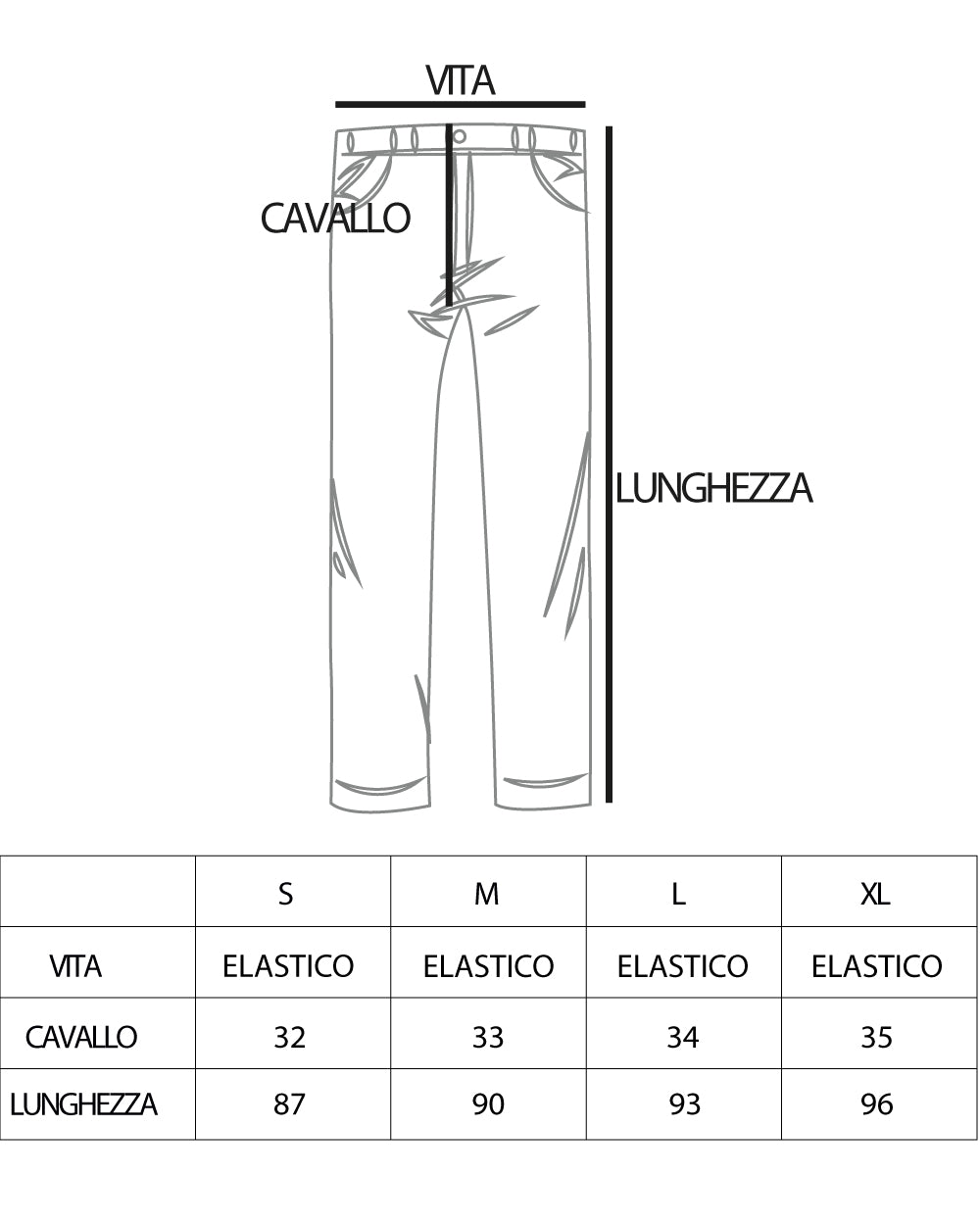 Pantaloni Uomo Lino Pantalaccio Lungo Elastico Casual Bianco Sartoriale GIOSAL-P5818A