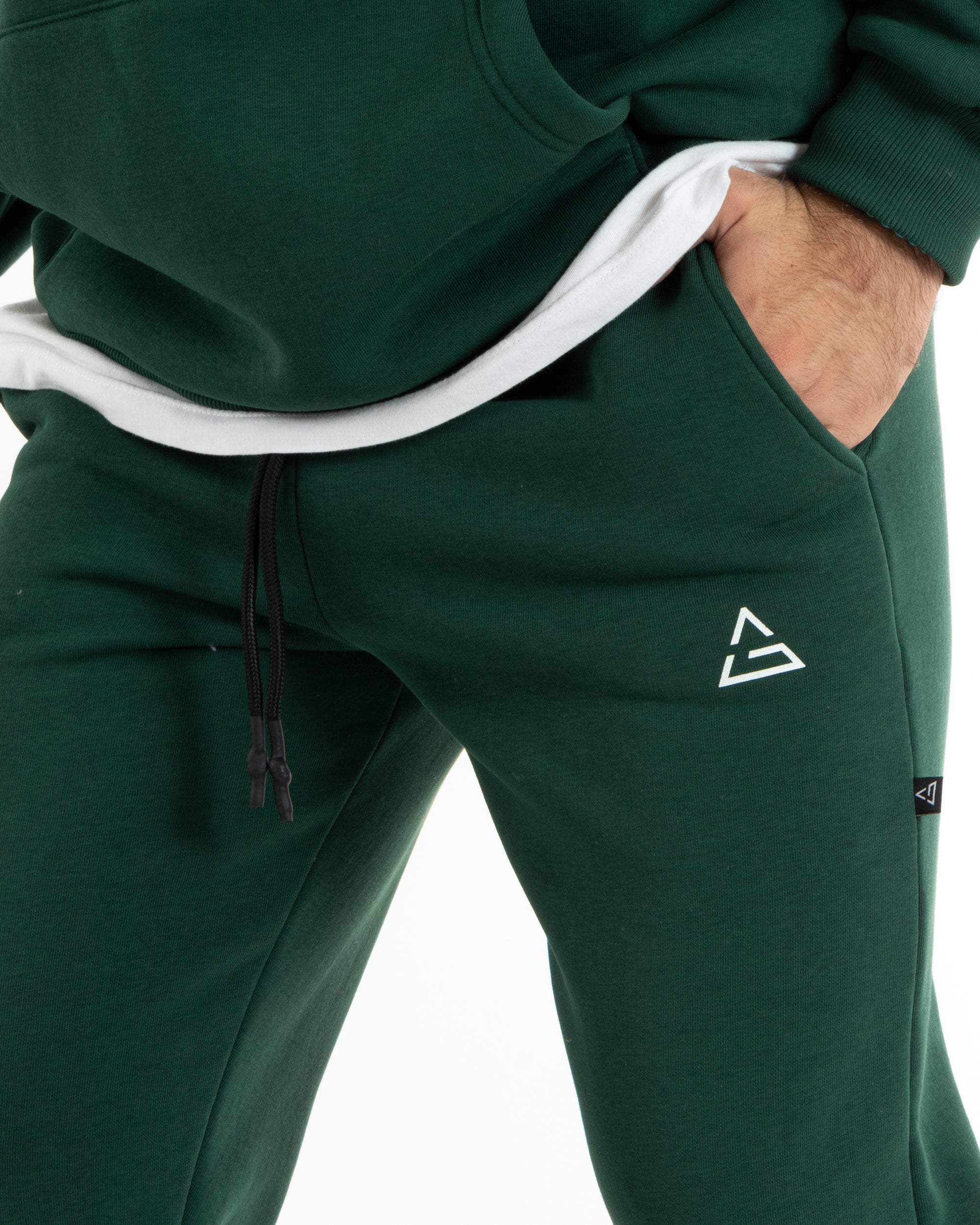 Pantaloni Uomo Pantalaccio Tuta Basic Comodo Caldo Felpato Polycot Verde GIOSAL-P6023A
