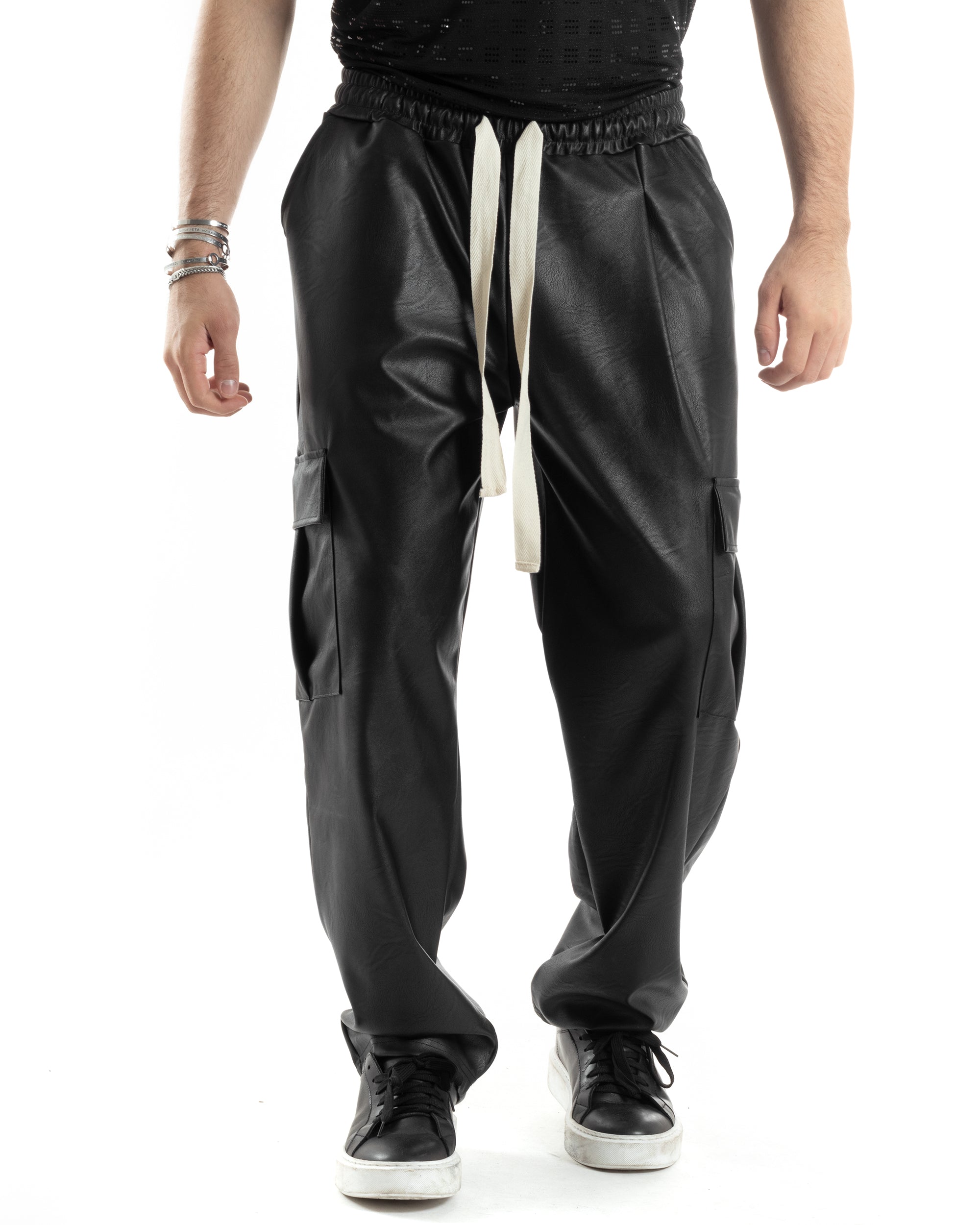 Men's Jeans Trousers Regular Fit Beige Trousers With Casual Rips GIOSAL-P3528A