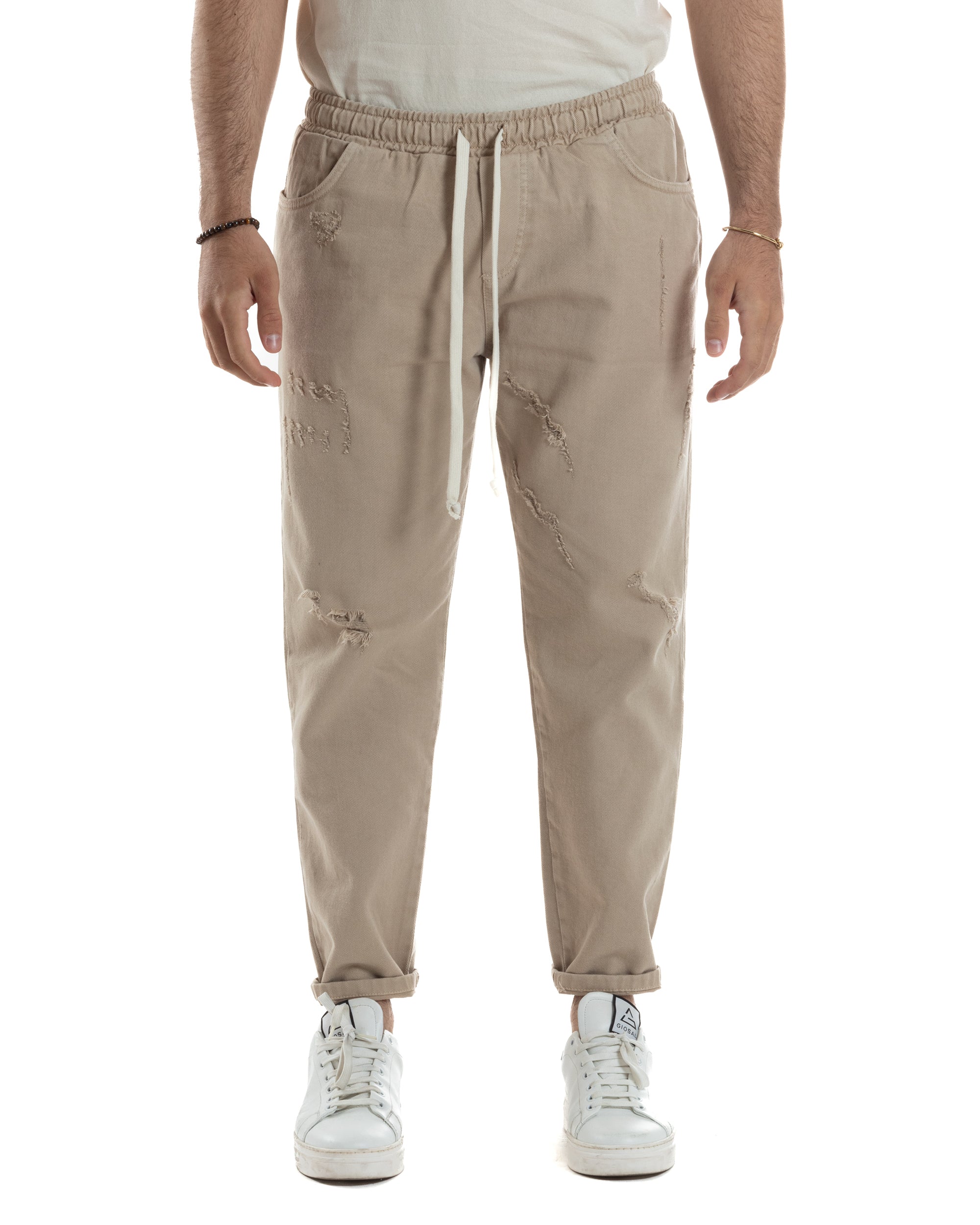 Jeans Jogger Cotone Rotture JS1103A