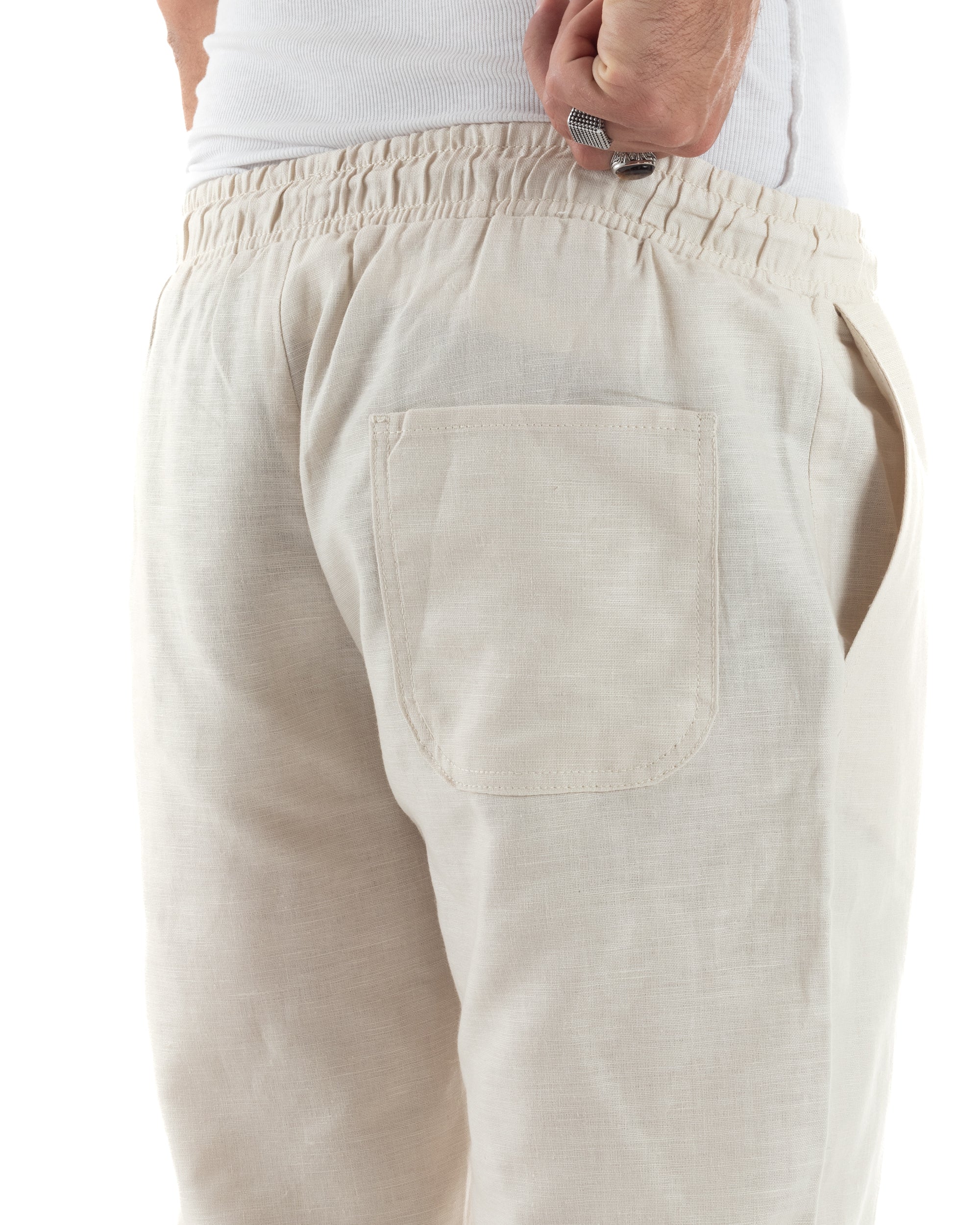 Pantalaccio Lino Regular Fit P6298A