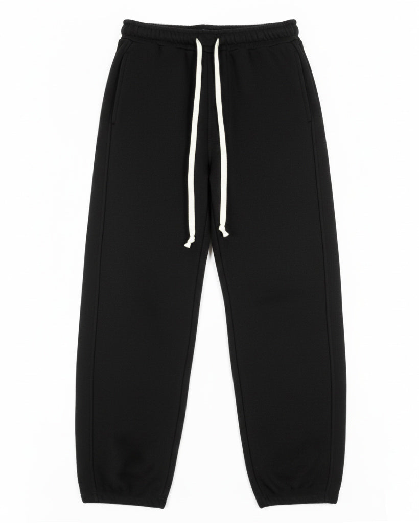 Men's balloon fit lightweight cotton sweatpants, black baggy Japanese trousers GIOSAL-P6441A
