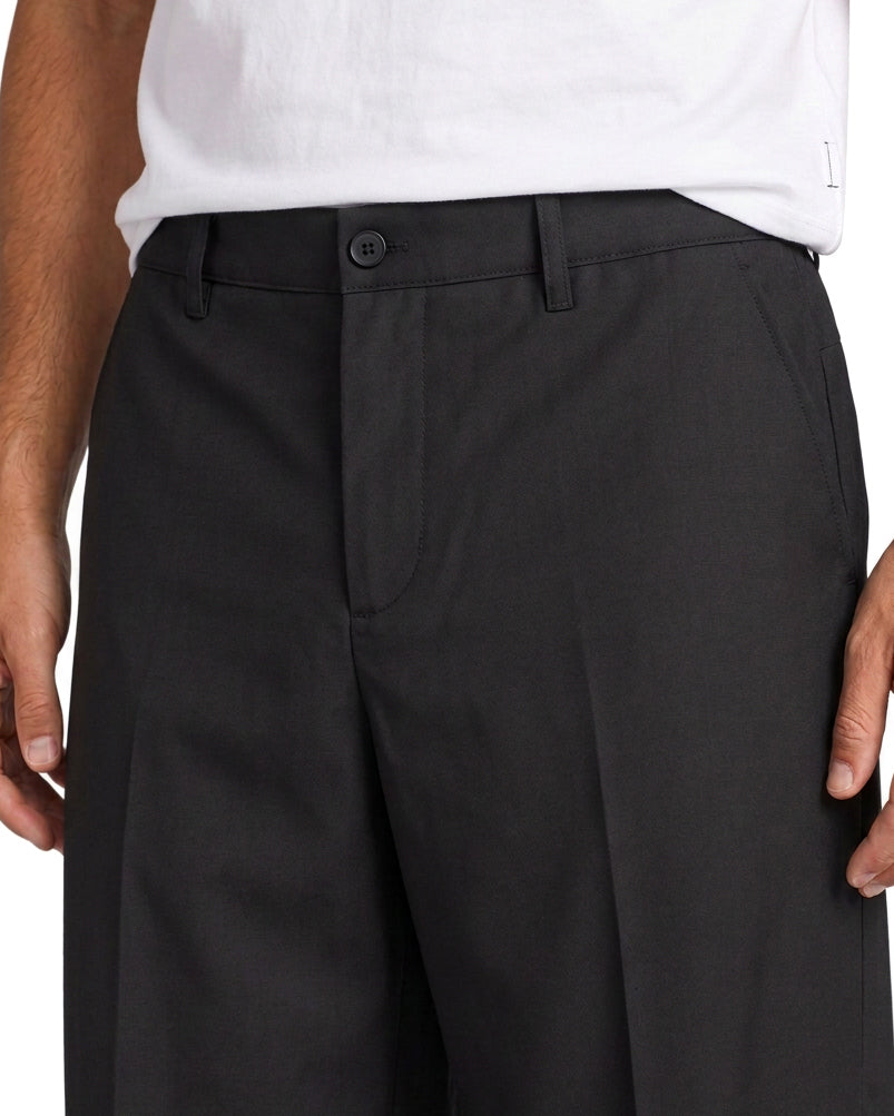 Pantaloni uomo baggy fit wide leg e vita elasticizzata nero GIOSAL-P6530A