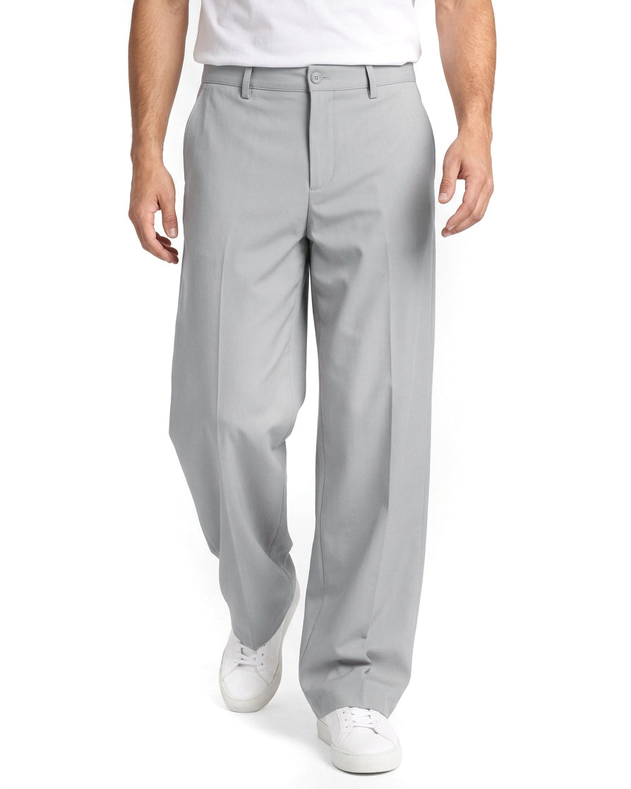 Pantaloni baggy GIOSAL a tinta unita grigia.