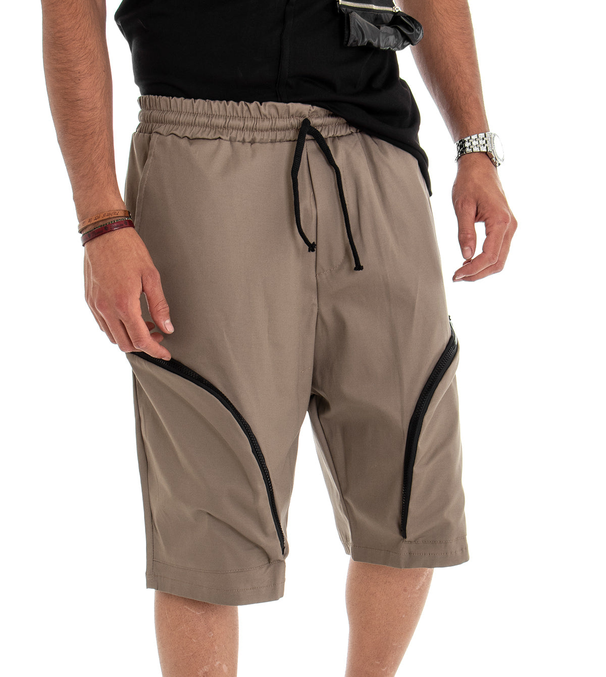 Bermuda Short Men's Shorts Solid Color Over Mud GIOSAL-PC1476A