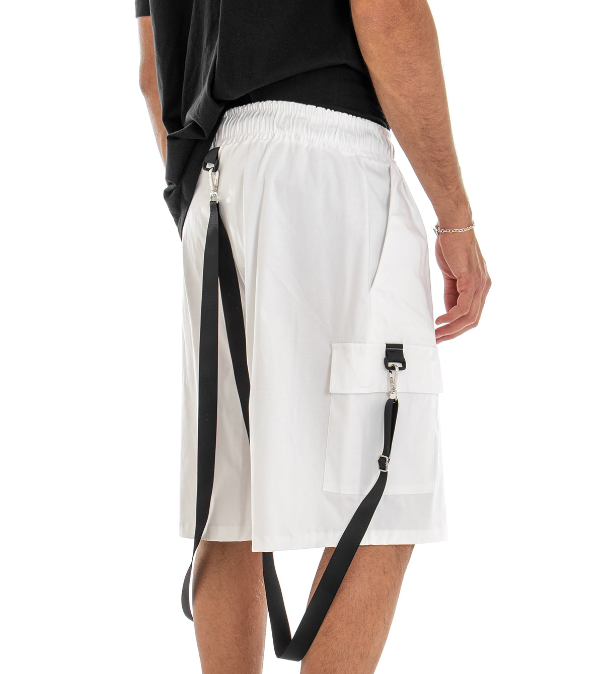 BIBOKAOKE Pantaloncini Corti Da Uomo, 6 Tasche, Sportivi, Estivi, Tempo Libero, Vestibilità Normale, Pantaloni Cargo Da Lavoro, Bermuda Da Uomo, Fitness, Pantaloni Sportivi, G-grau20, L