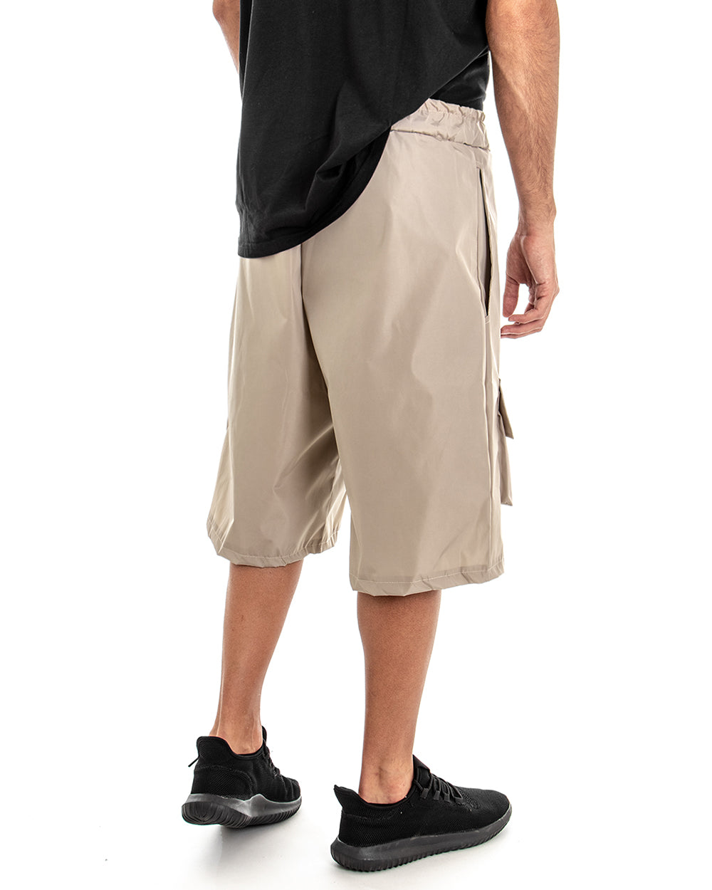 Beige Men's Bermuda Shorts Low Crotch GIOSAL-PC1833A