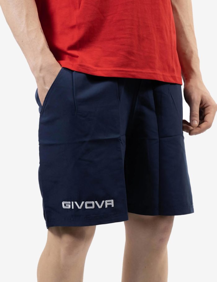 Kit STREET GIVOVA ROSSO BLU Set Unisex Cotone Bicolore Sportivo Maglia Con Colletto Polo Mezze Maniche Bermuda Microfibra Pantaloncino Da Allenamento GIOSAL