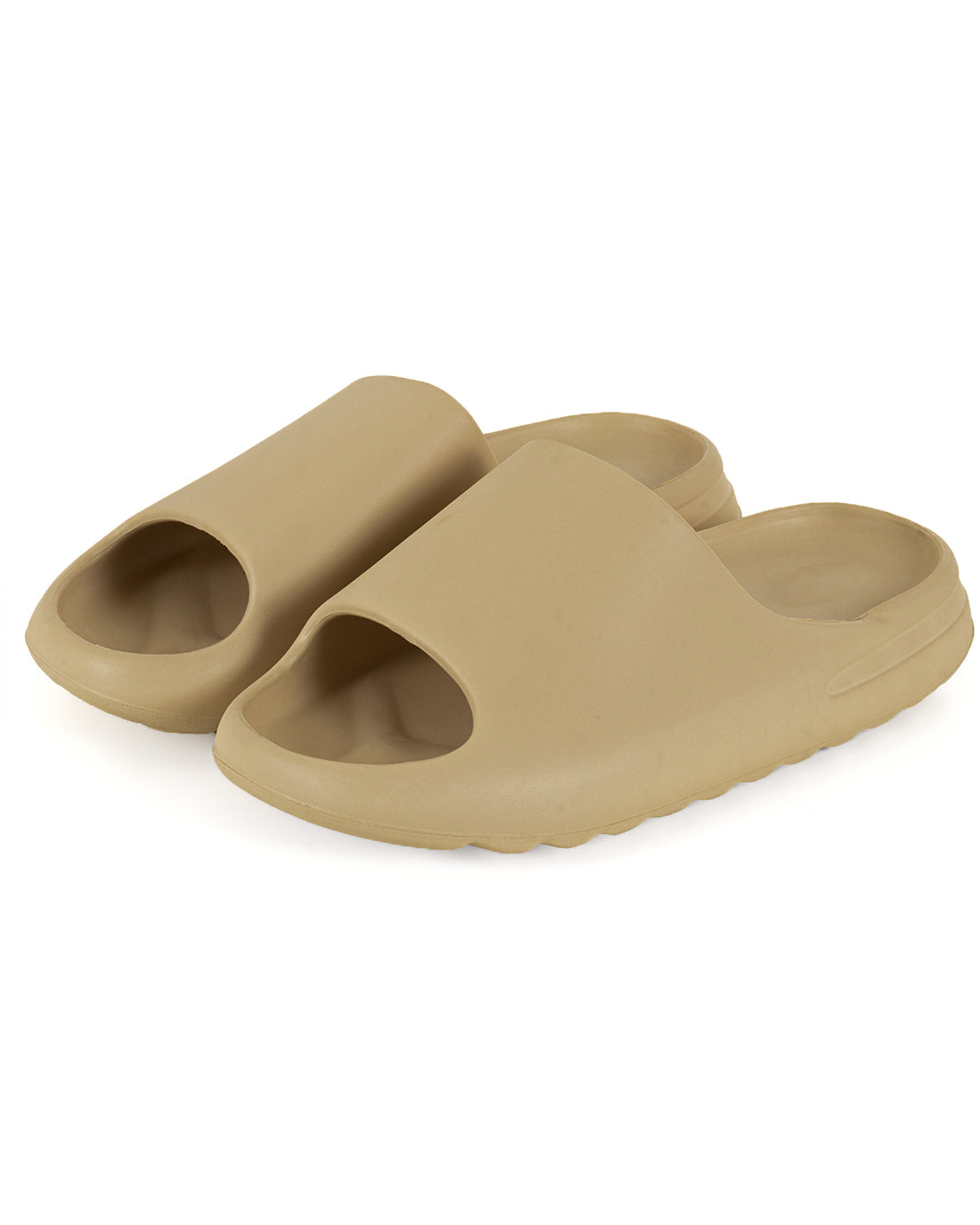 Unisex Men's Summer Rubber Slippers Sea Pool Solid Color Beige Non-slip Slippers GIOSAL-S1224A