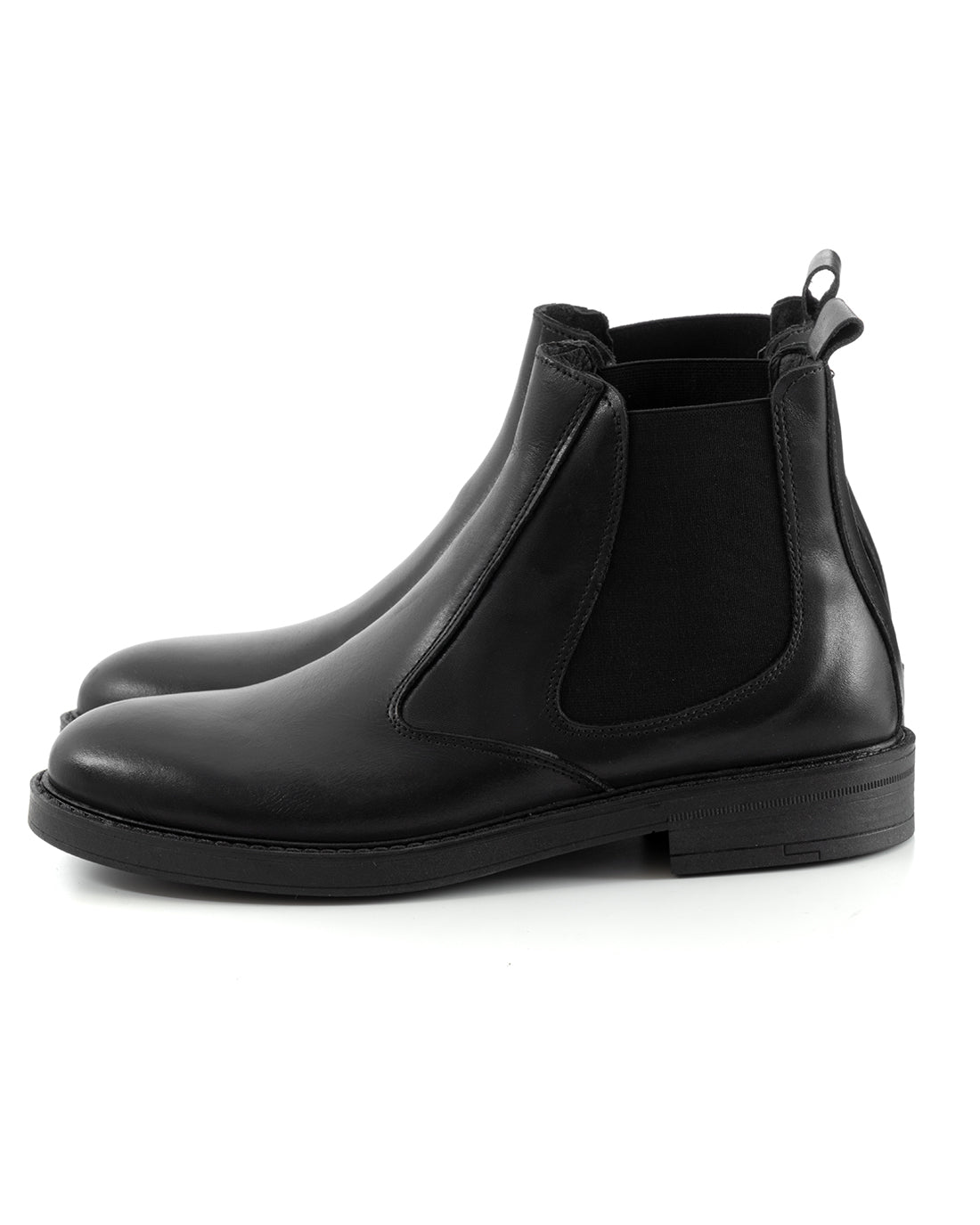 Stivaletto beatles in pelle nero
