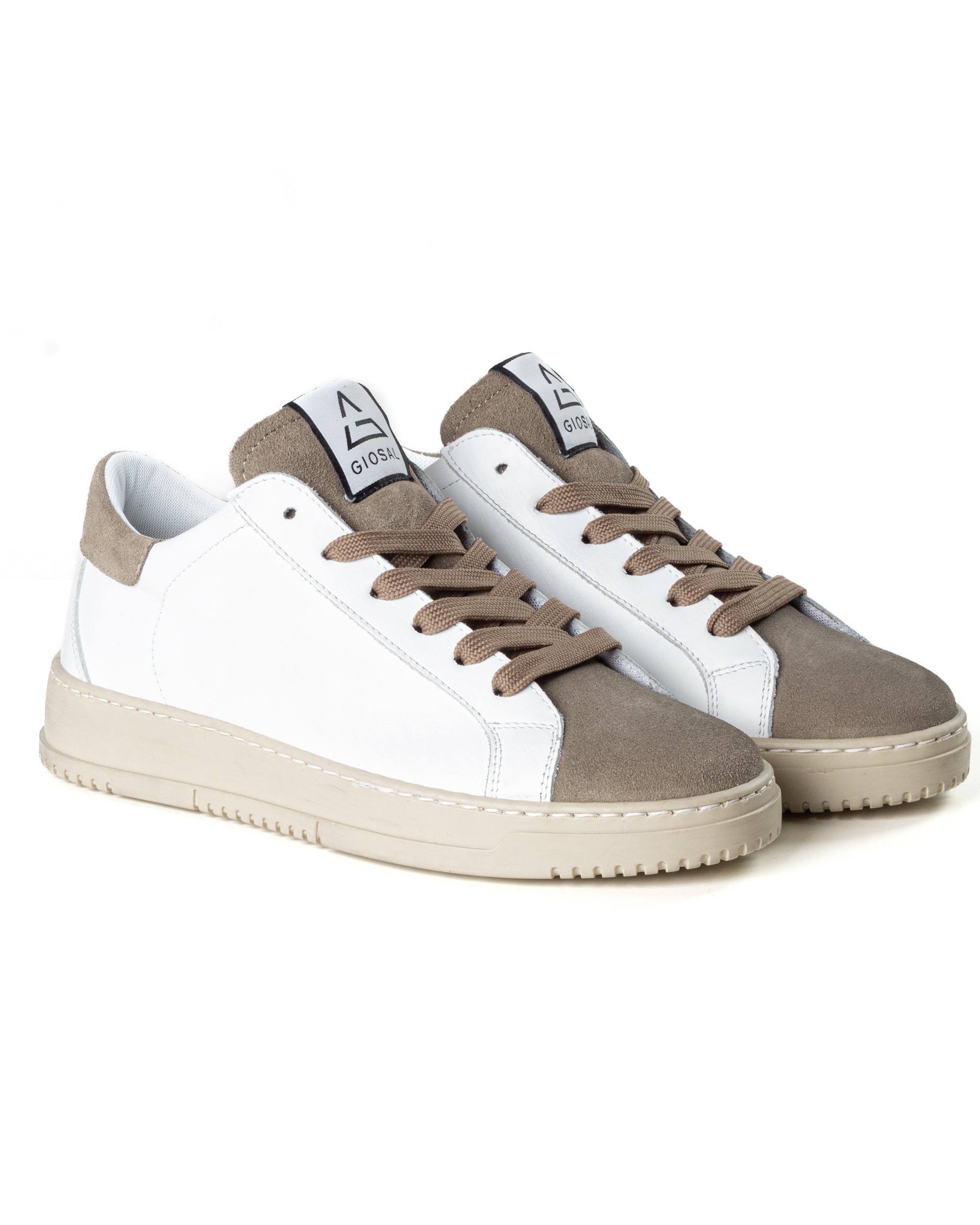 Men's Shoes White Casual Sports Sneakers Faux Leather Suede GIOSAL-S1185A
