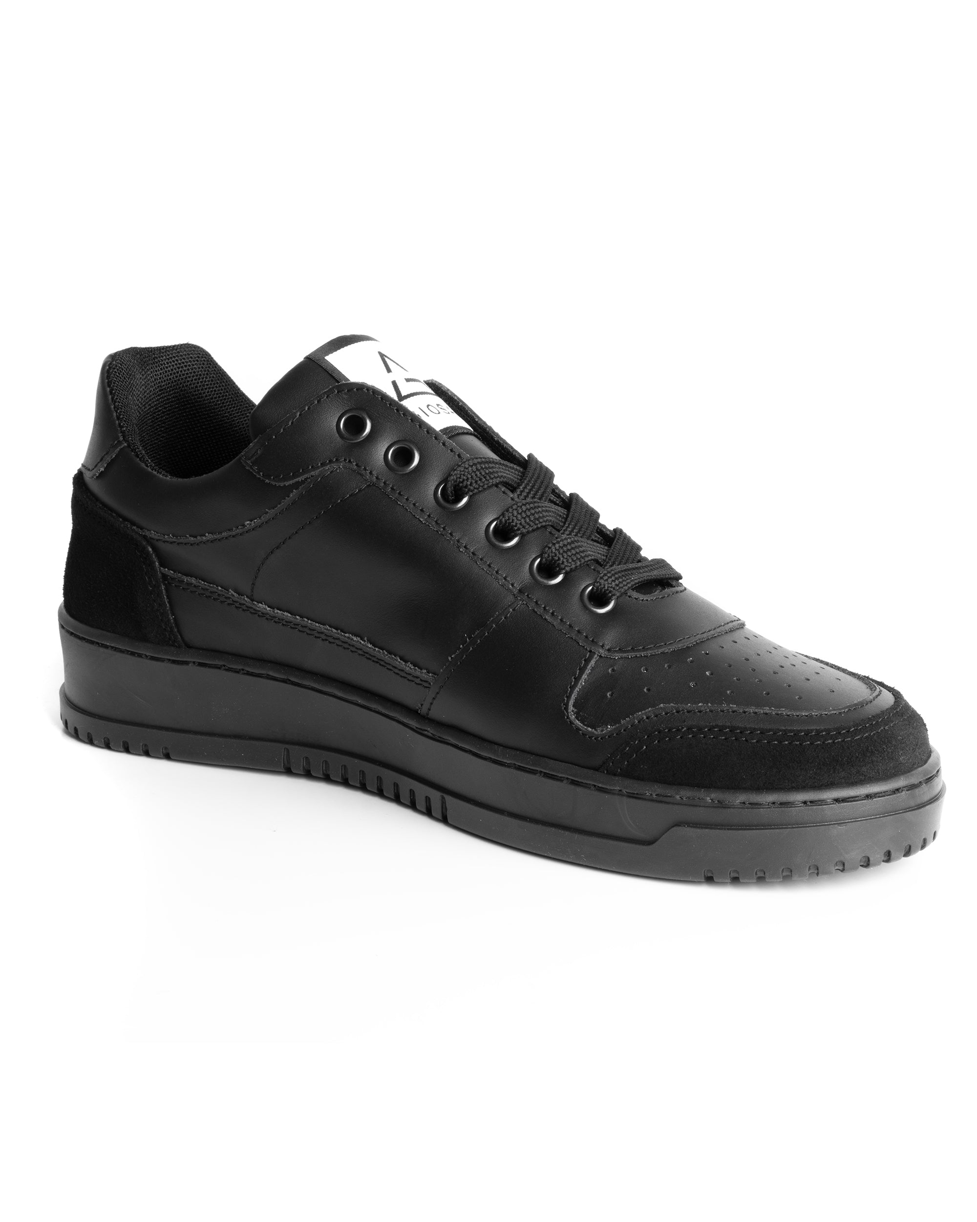 Scarpe Uomo Sneakers Ecopelle Camoscio Basic Nero Casual Sportive GIOSAL-S1253A