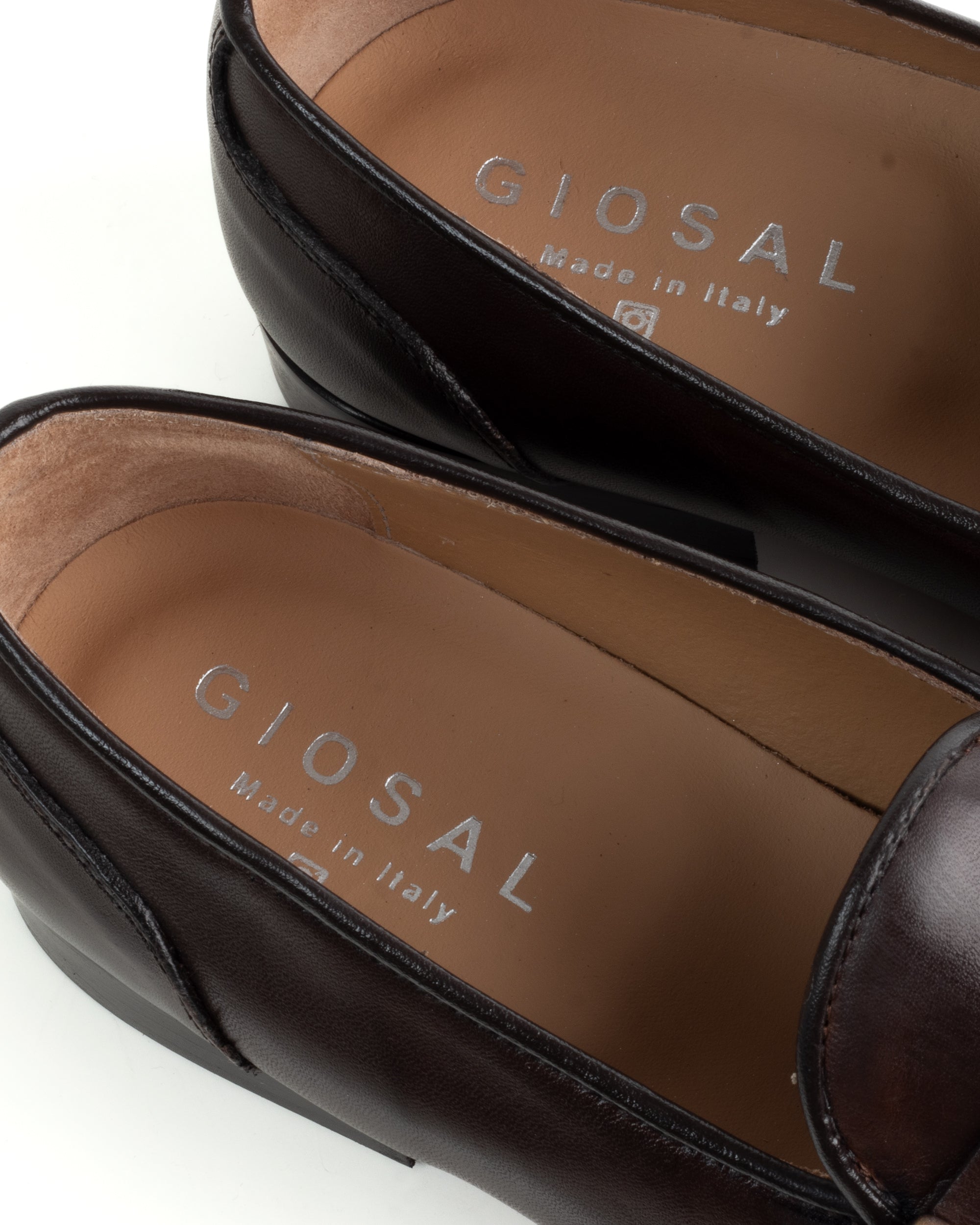 Mocassini Uomo Con Fibbia Frangia Borchie Scarpe Ecopelle Eleganti Pelle Vitello Cerimonia Suola Di Cuoio Con Ovalino Antiscivolo Casual Marrone GIOSAL-S1271A