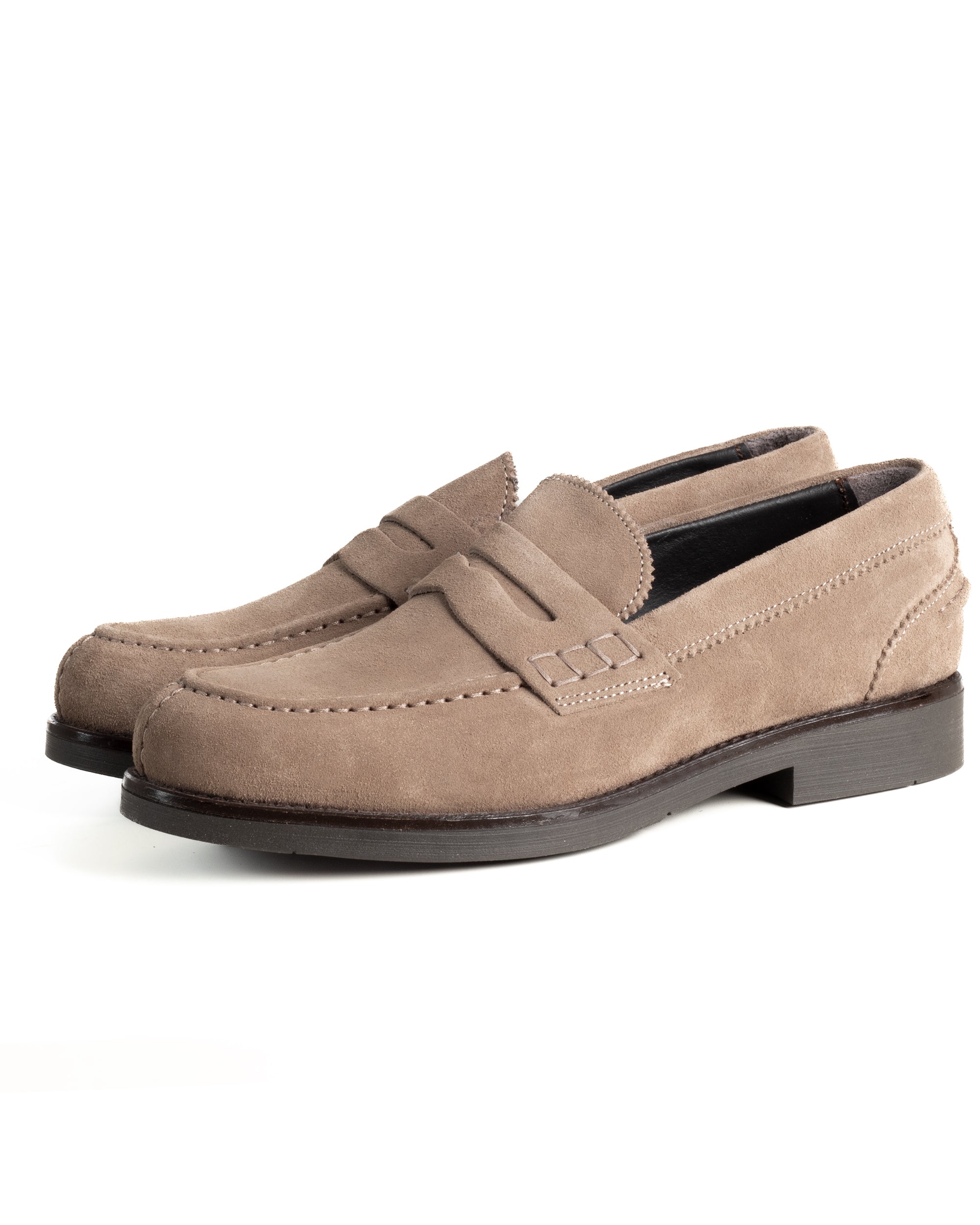 Mocassini College Uomo Scarpe Camoscio Eleganti Cerimonia Suola Di Gomma Casual Beige GIOSAL-S1291A