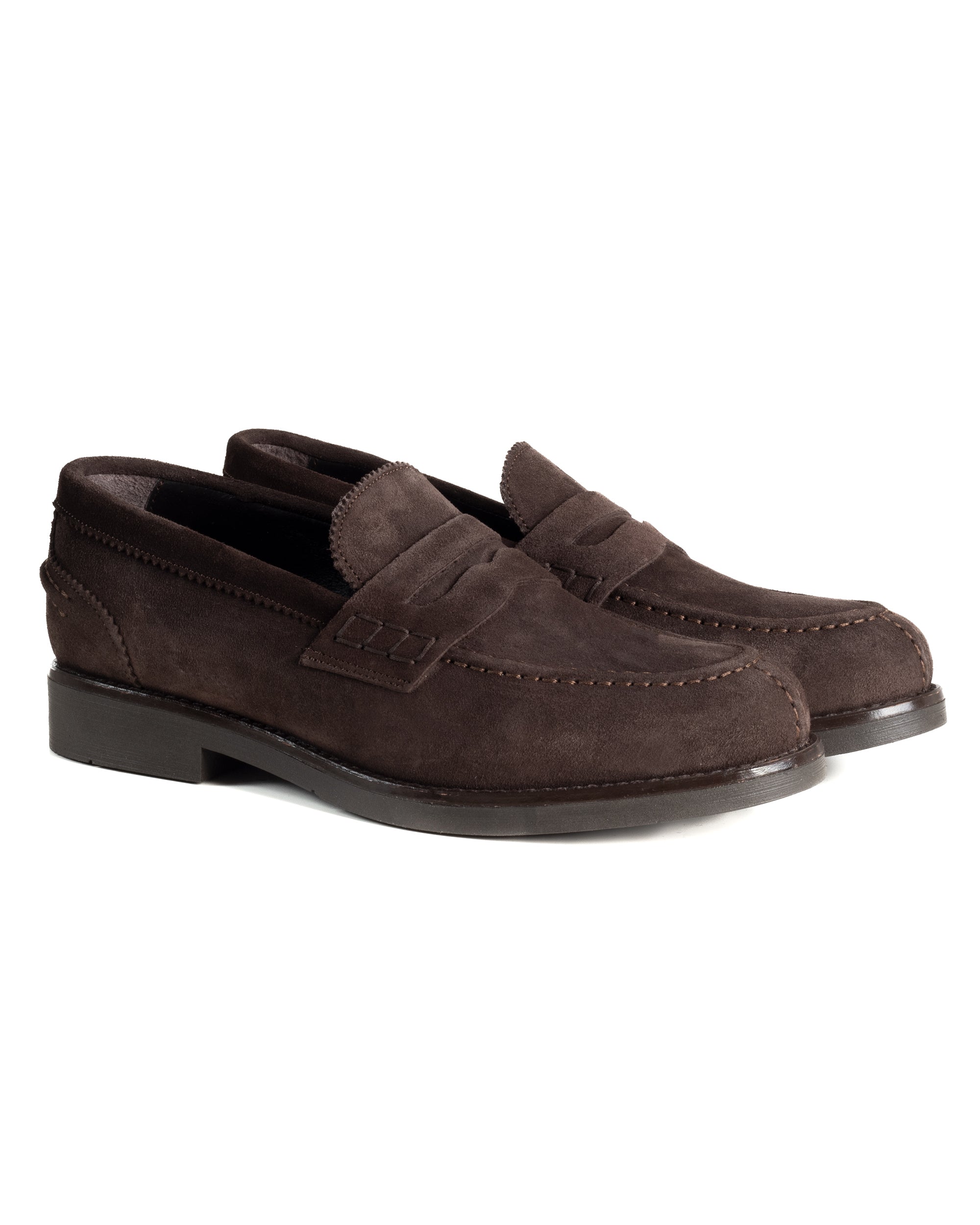 Mocassini College Uomo Scarpe Camoscio Eleganti Cerimonia Suola Di Gomma Casual Marrone GIOSAL-S1292A