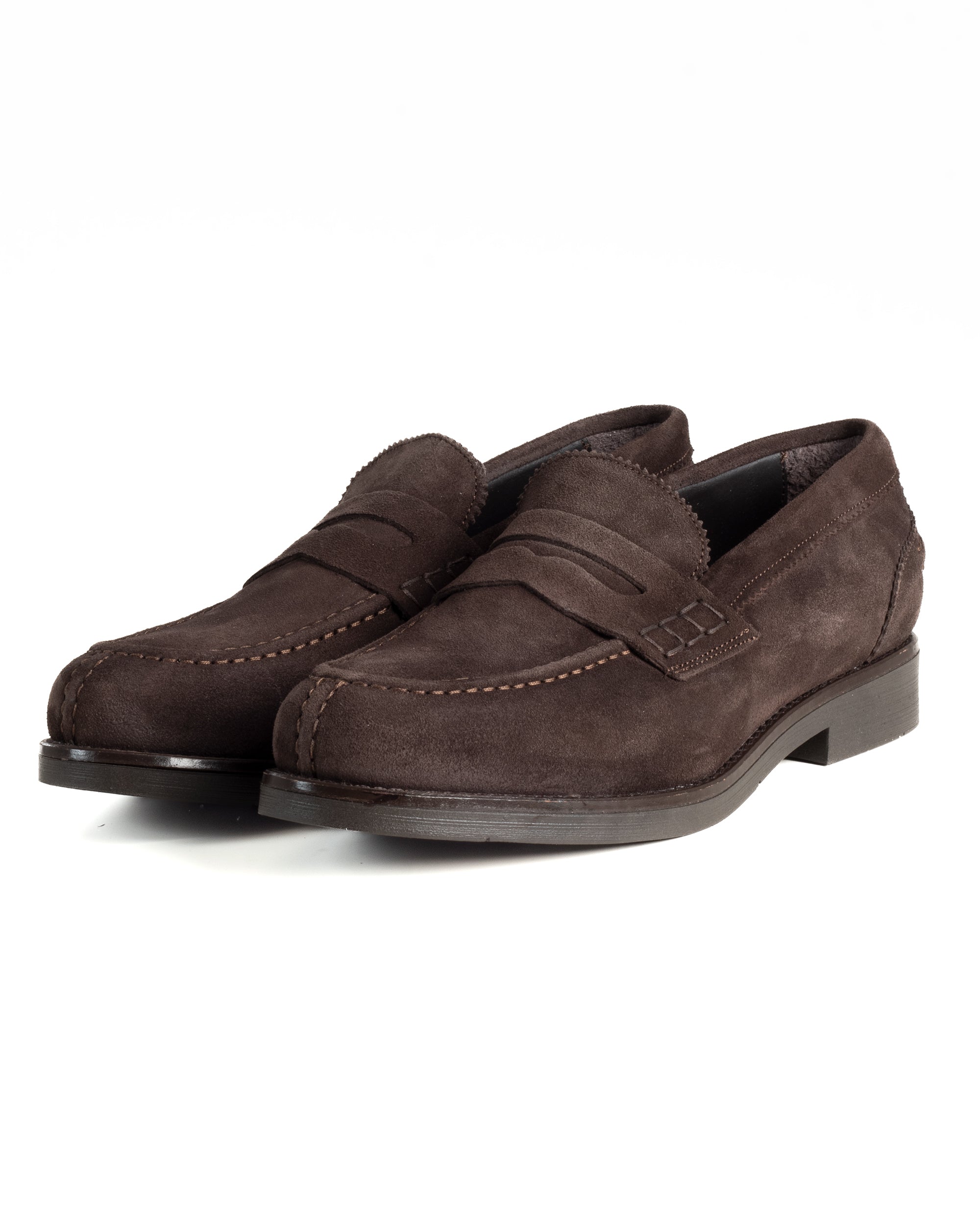 Mocassini College Uomo Scarpe Camoscio Eleganti Cerimonia Suola Di Gomma Casual Marrone GIOSAL-S1292A